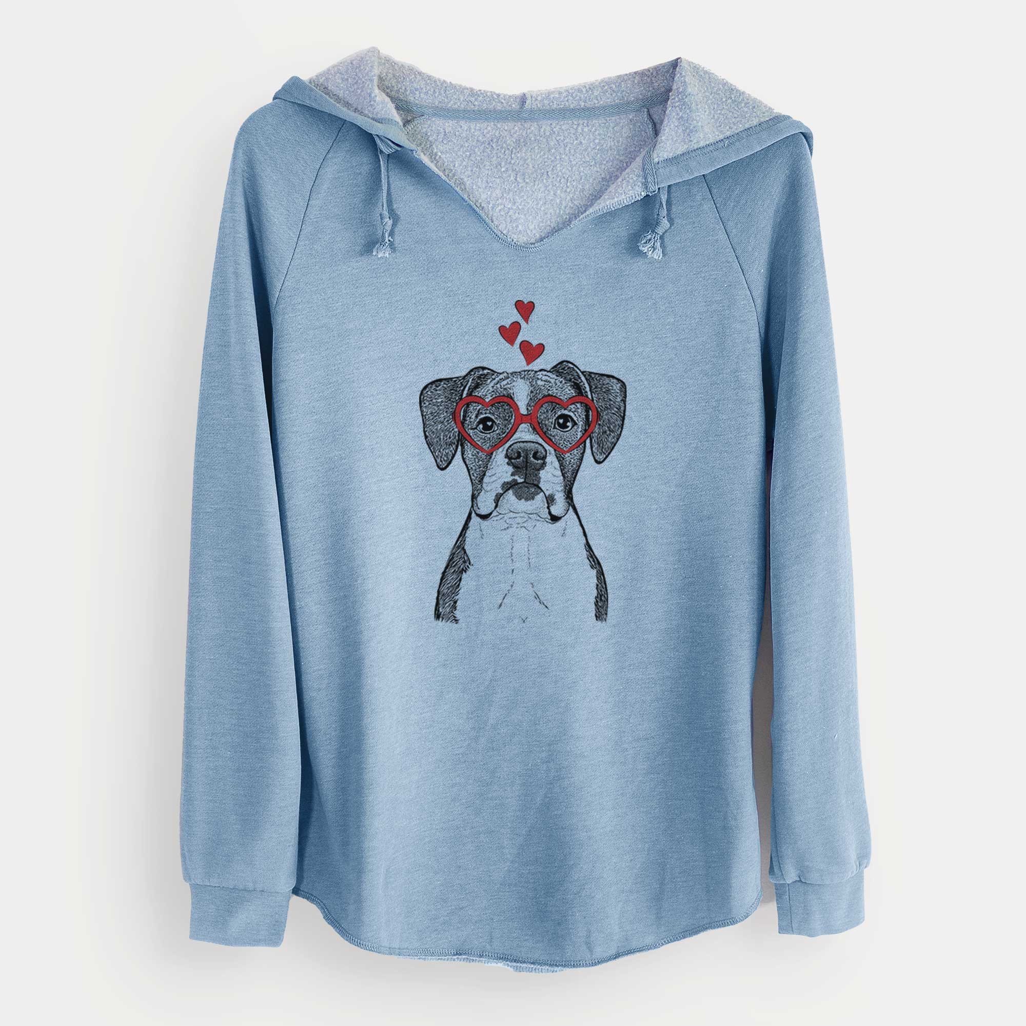 Valentine Annie the Boxer - Cali Wave Hooded Sweatshirt