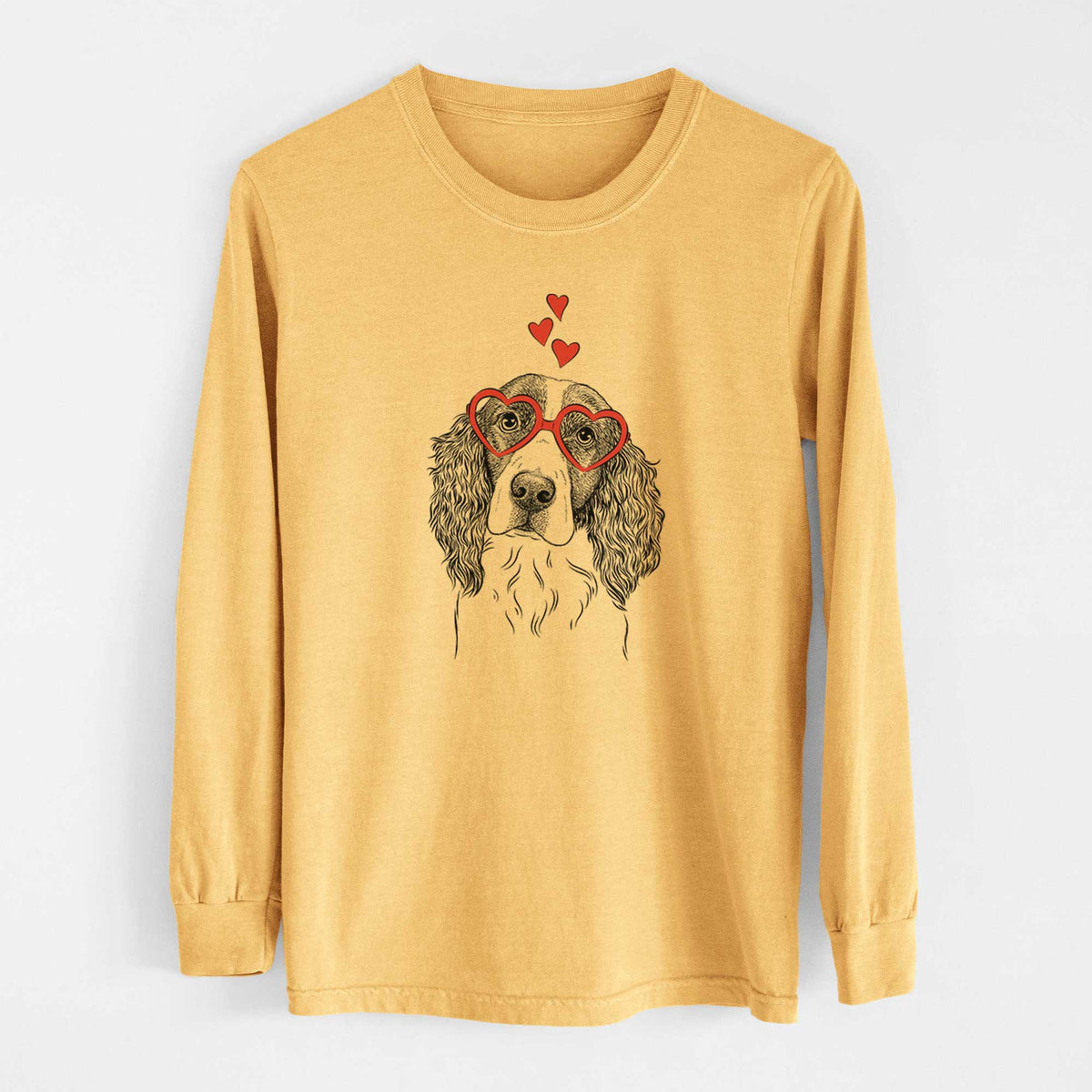 Valentine Annie the English Springer Spaniel - Heavyweight 100% Cotton Long Sleeve