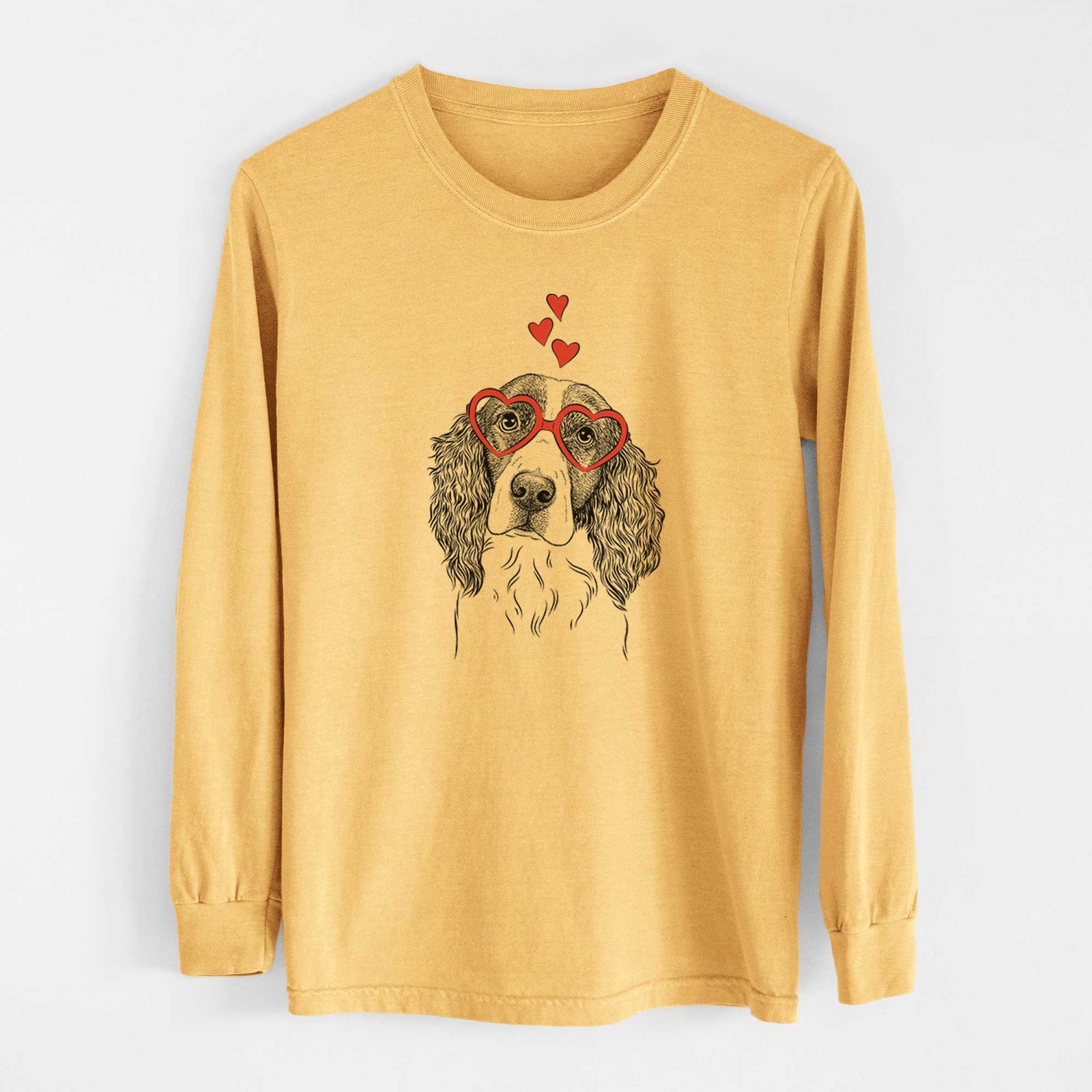 Valentine Annie the English Springer Spaniel - Heavyweight 100% Cotton Long Sleeve