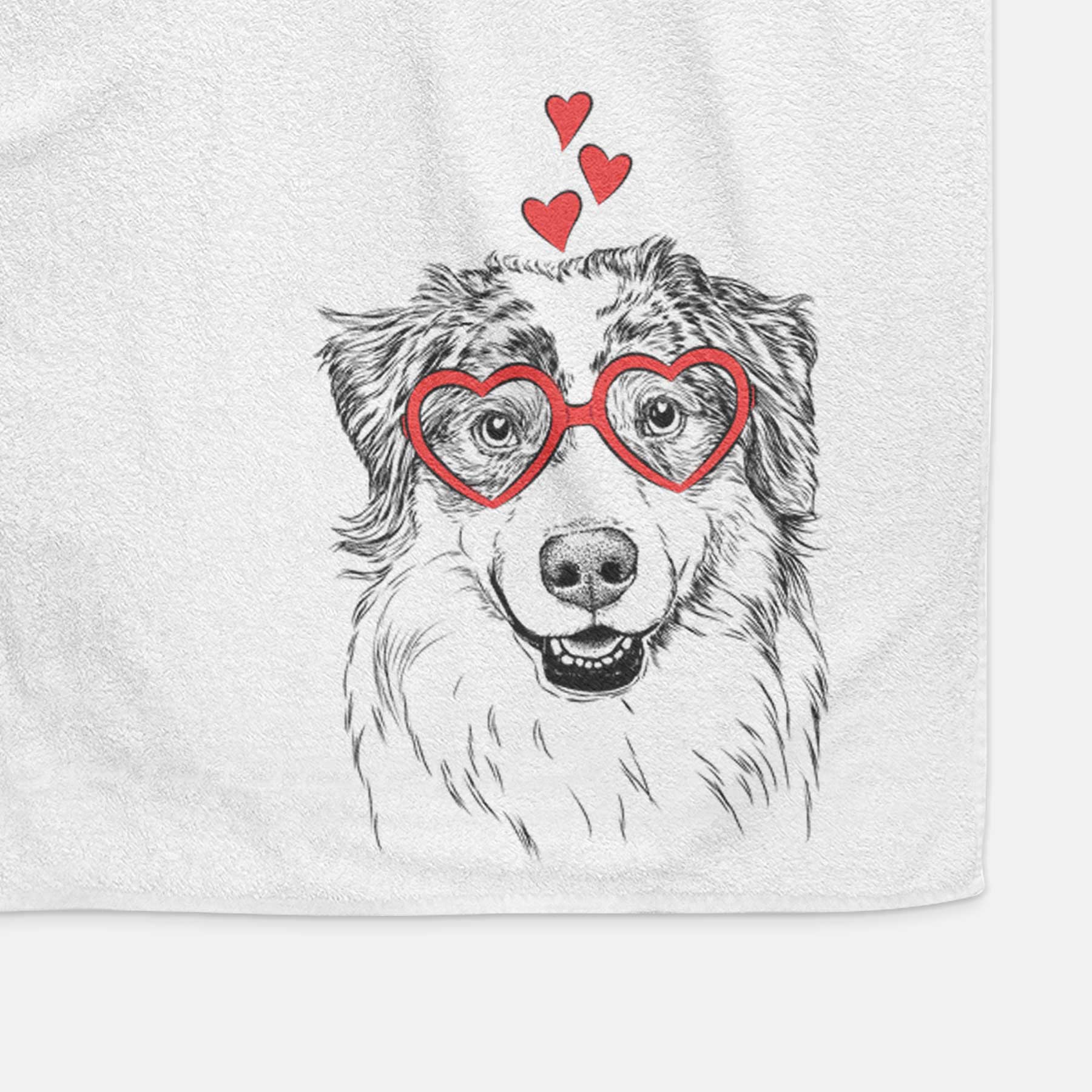 Aonghus the Australian Shepherd Decorative Hand Towel