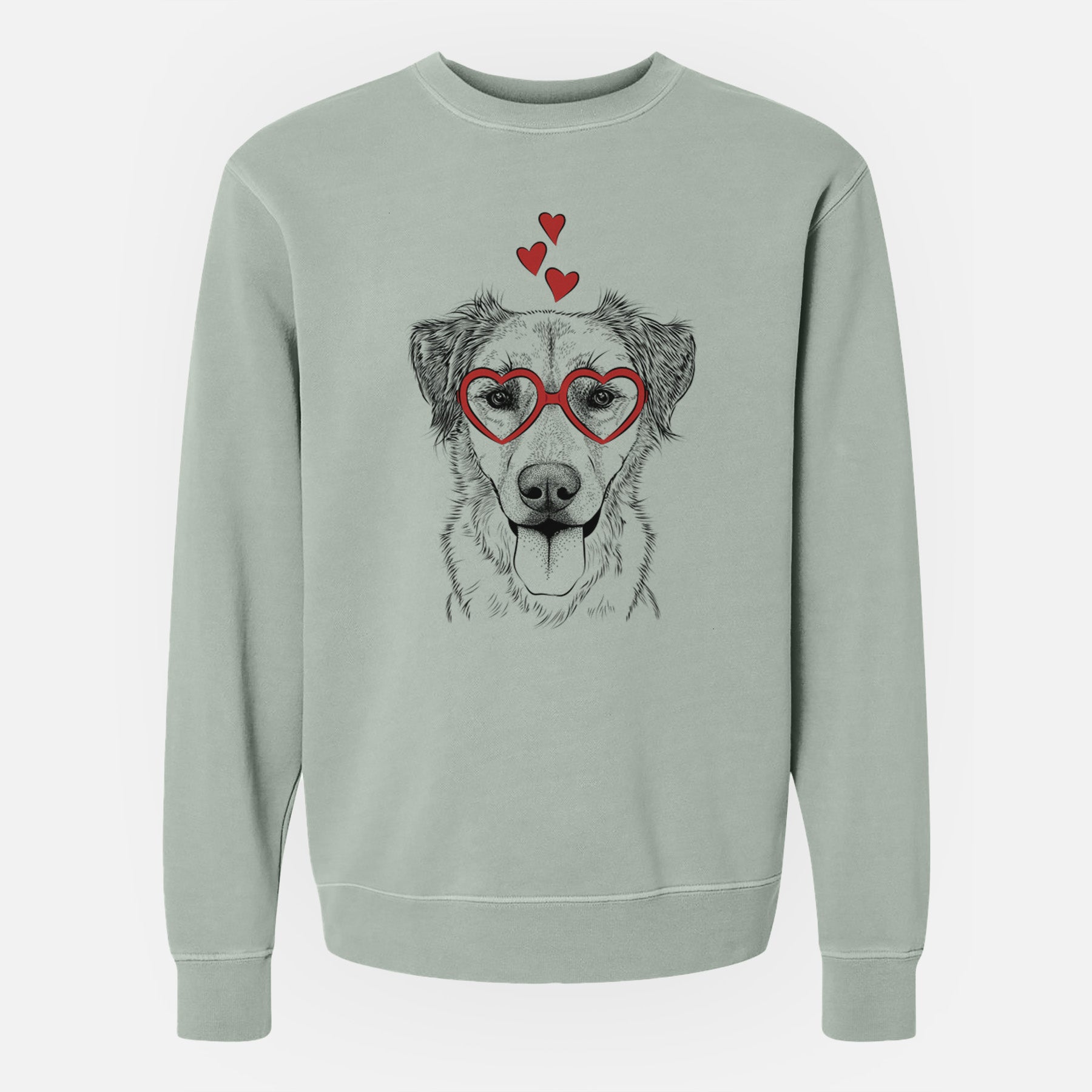 Valentine Apollo the Mixed Breed - Unisex Pigment Dyed Crew Sweatshirt