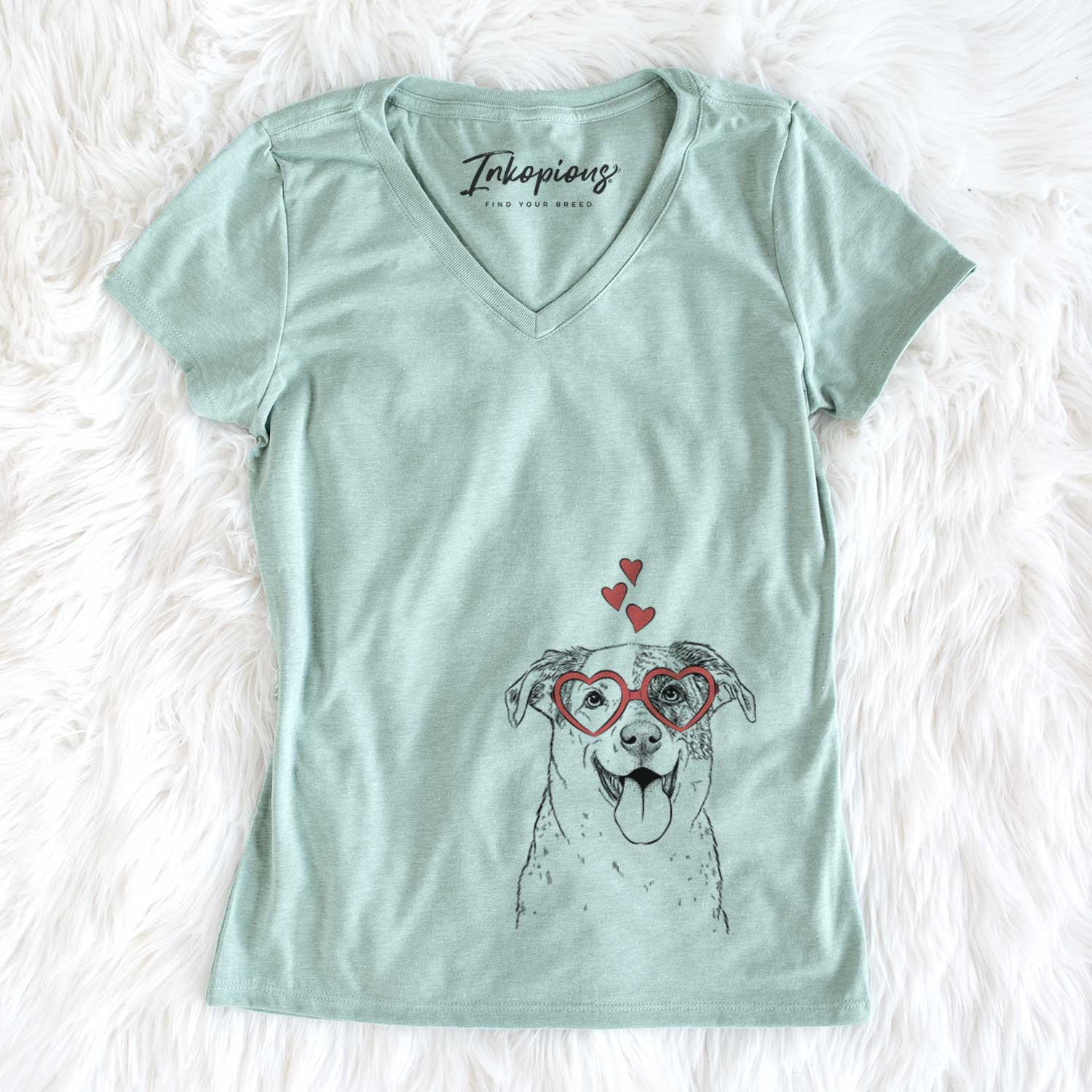 Archer the Shepherd Mix - Women's V-neck Shirt