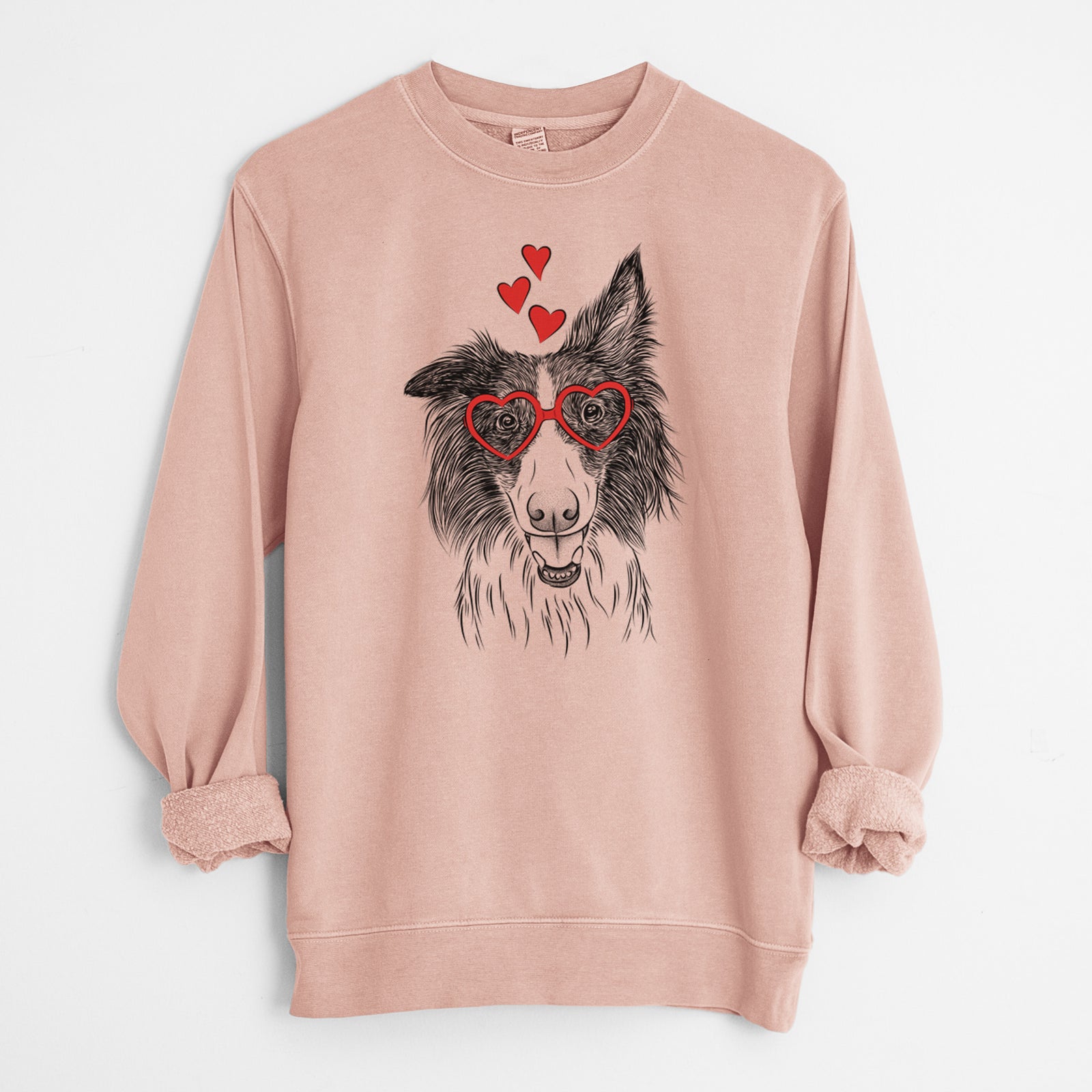 Valentine Archie the Silken Windhound - Unisex Pigment Dyed Crew Sweatshirt