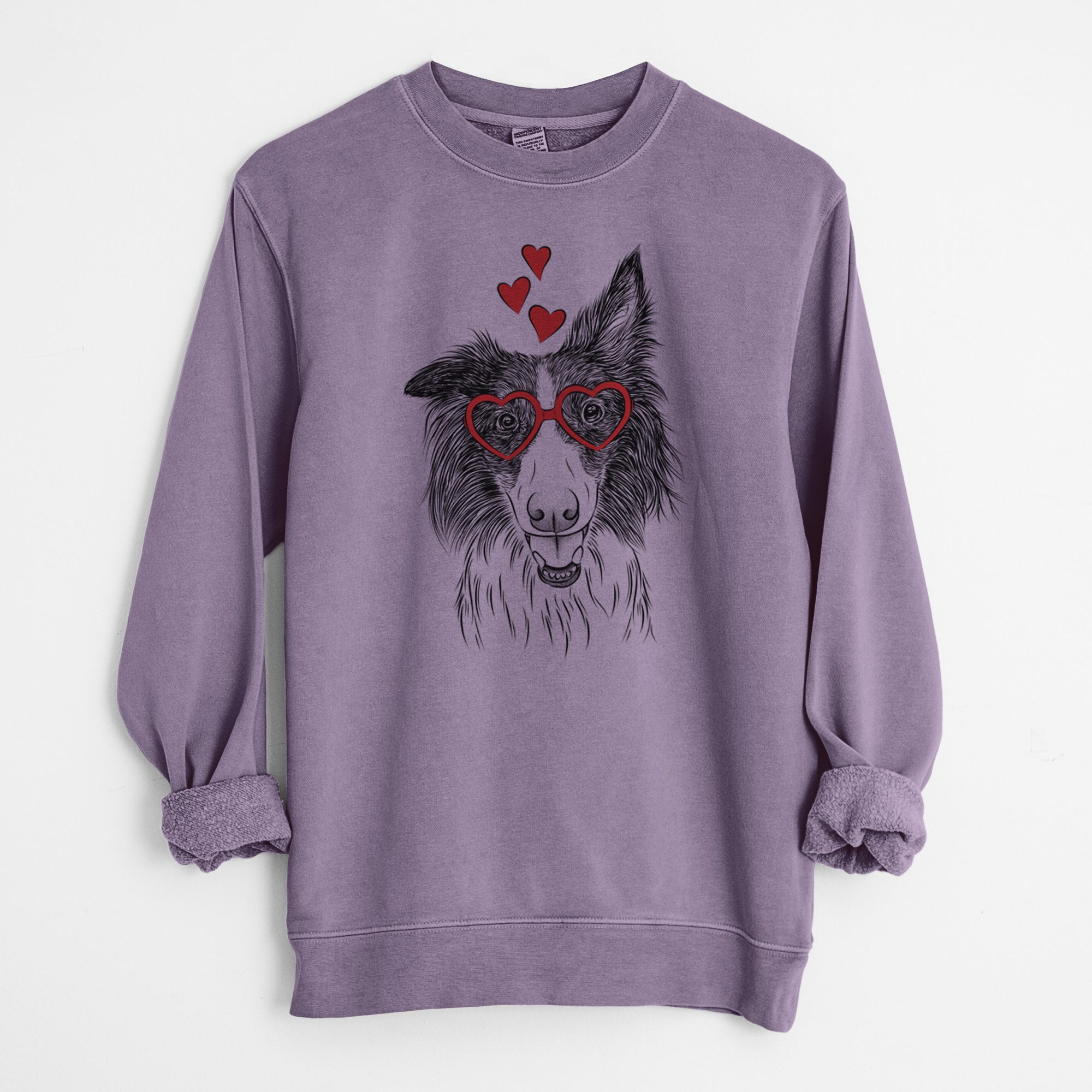 Valentine Archie the Silken Windhound - Unisex Pigment Dyed Crew Sweatshirt