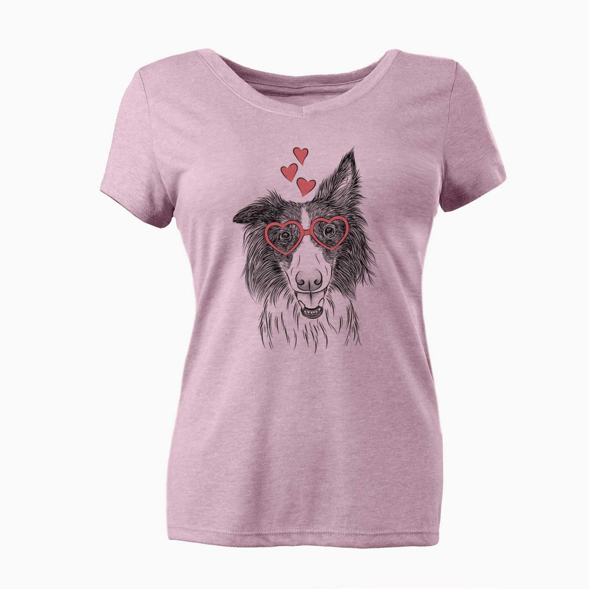 Valentine Archie the Silken Windhound - Women's V-neck Shirt