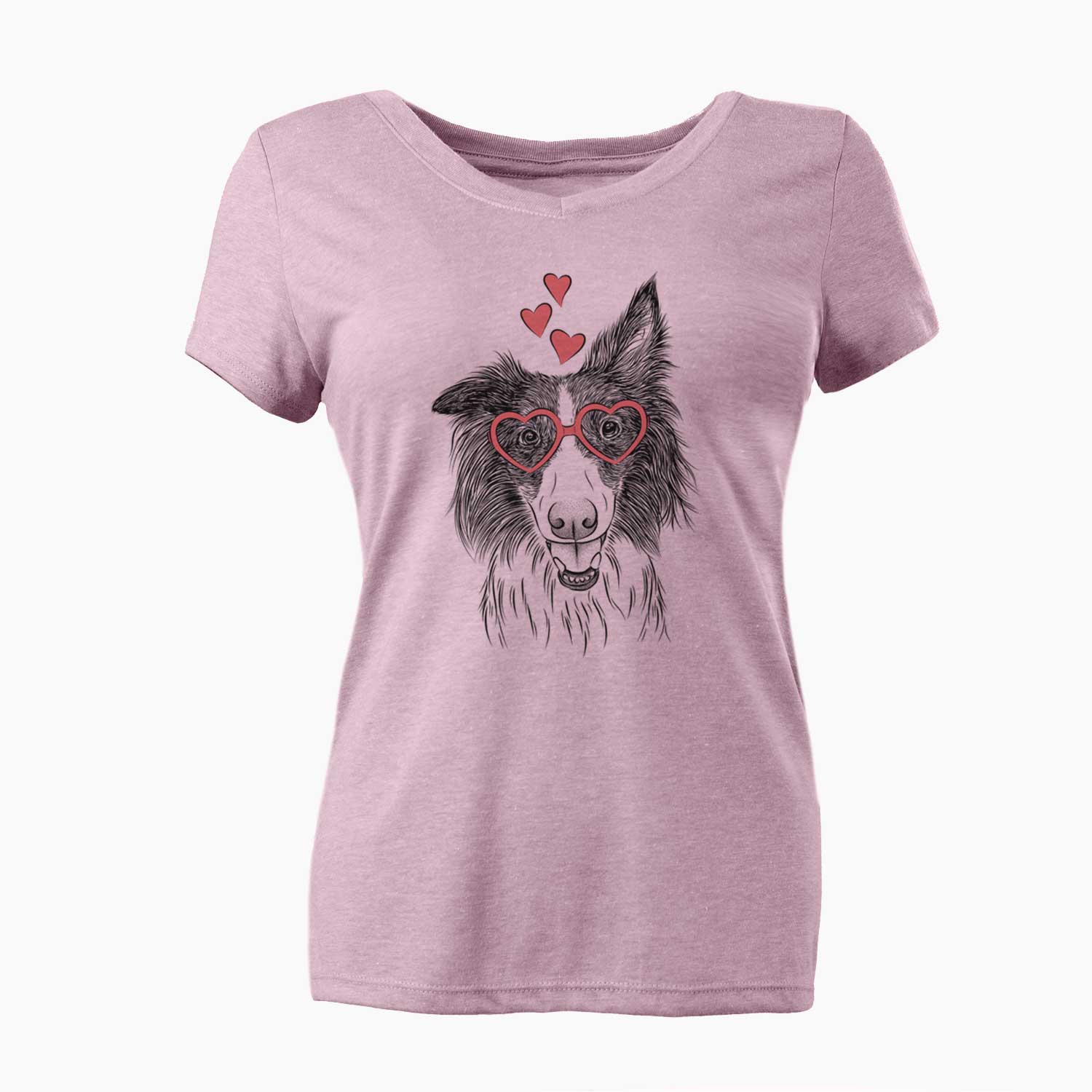 Valentine Archie the Silken Windhound - Women's V-neck Shirt