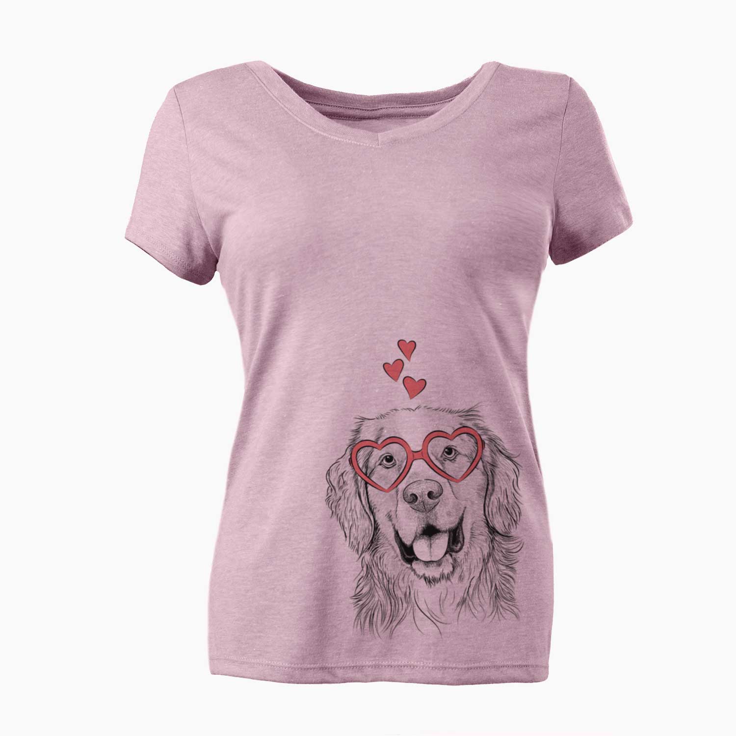 Valentine Archie Benjamin the Mixed Breed - Women's V-neck Shirt