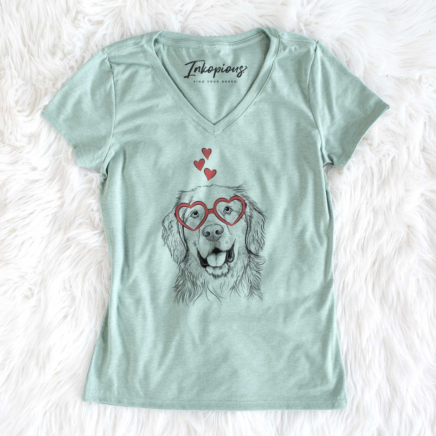 Valentine Archie Benjamin the Mixed Breed - Women's V-neck Shirt