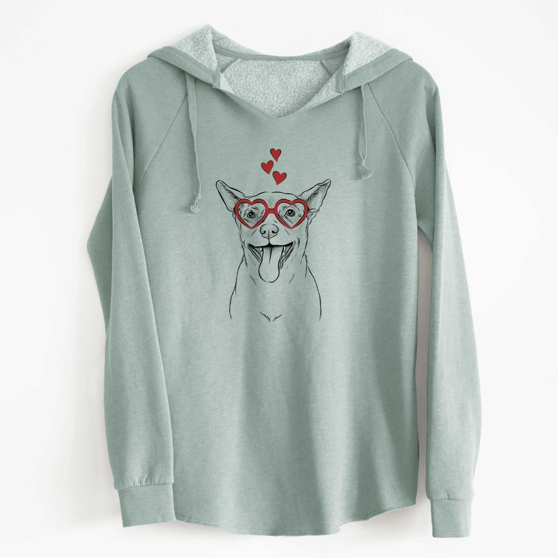 Valentine Archie the Chihuahua Mix - Cali Wave Hooded Sweatshirt