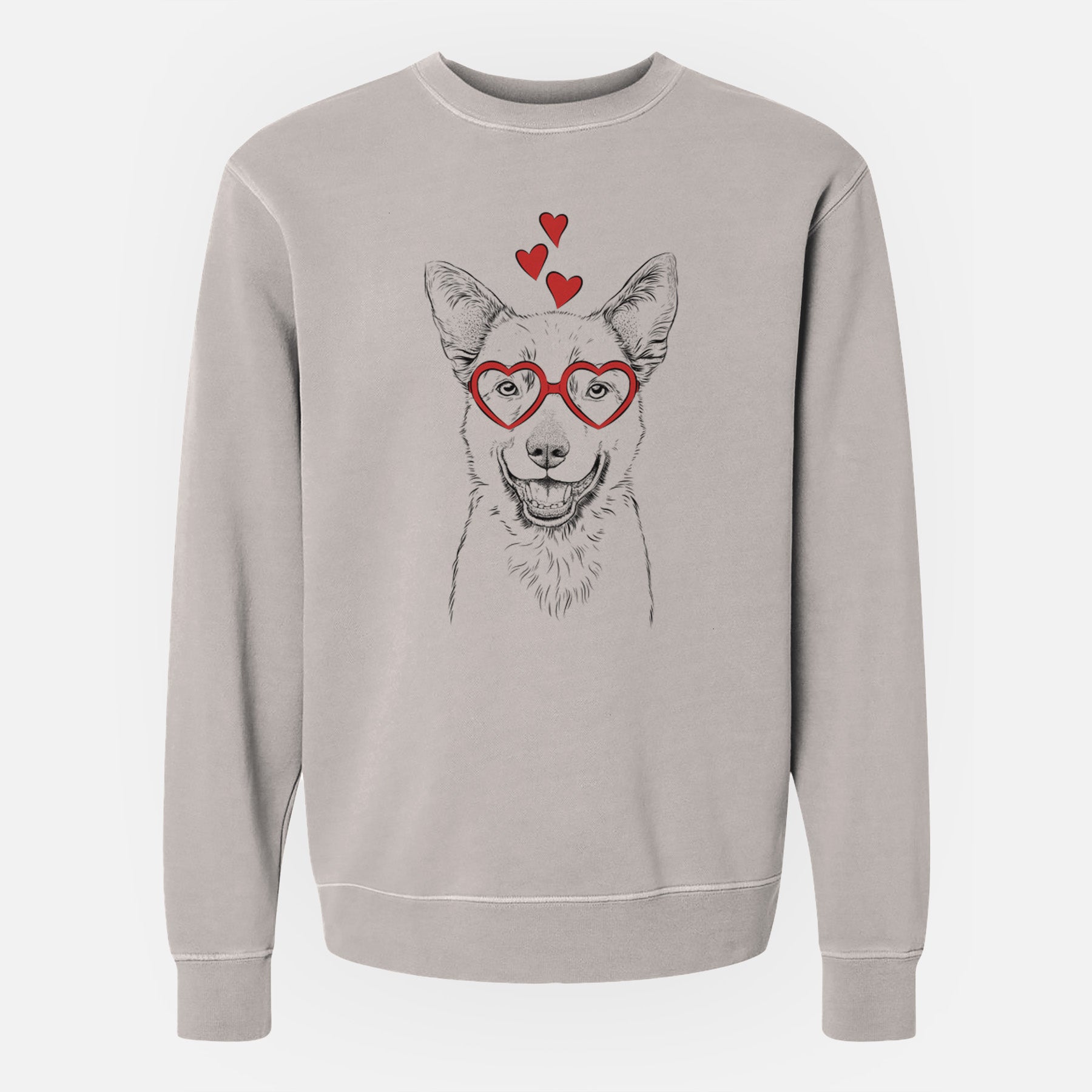 Valentine Arden the Australian Kelpie - Unisex Pigment Dyed Crew Sweatshirt