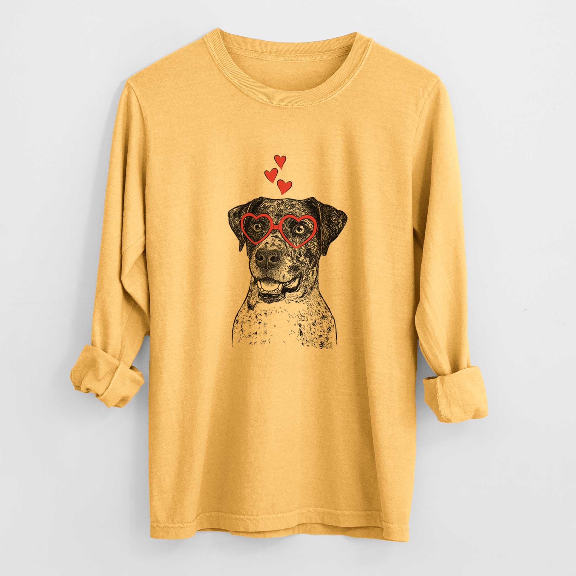 Valentine Argos the Catahoula - Heavyweight 100% Cotton Long Sleeve