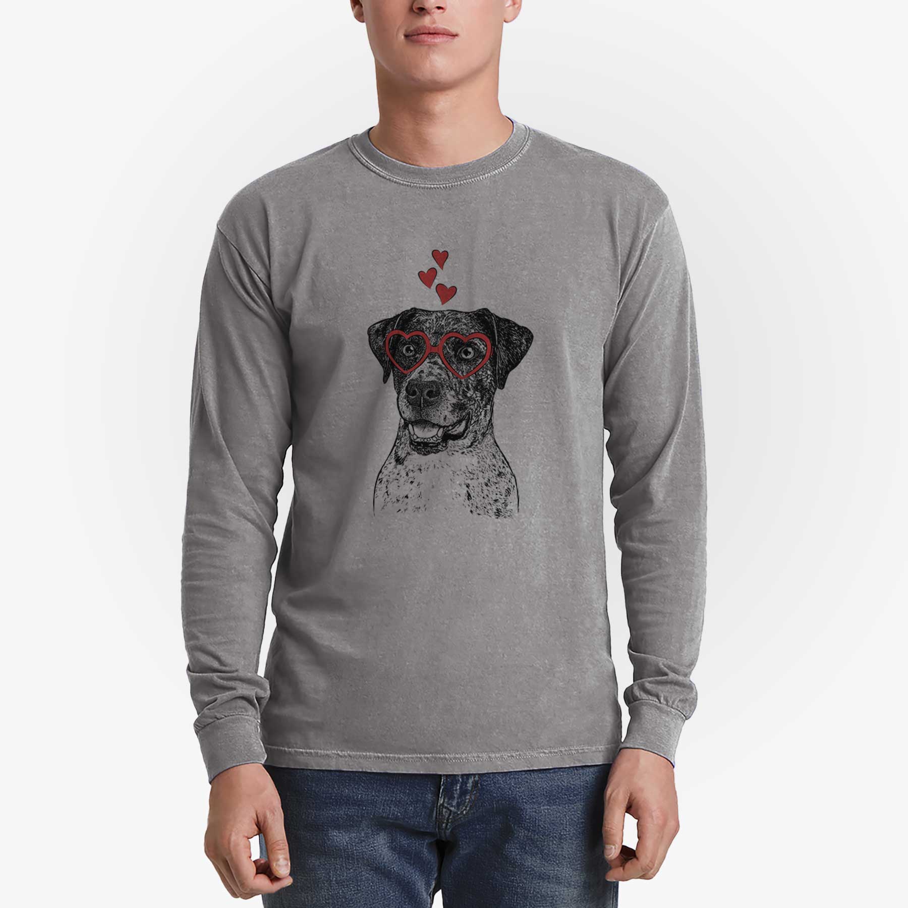 Valentine Argos the Catahoula - Heavyweight 100% Cotton Long Sleeve