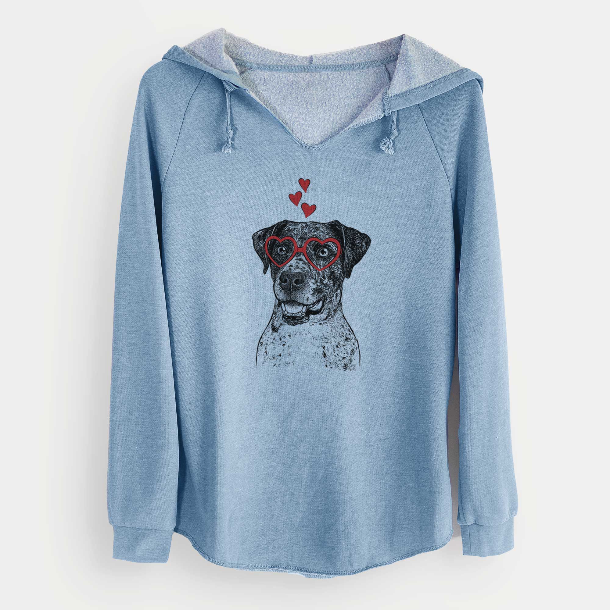 Valentine Argos the Catahoula - Cali Wave Hooded Sweatshirt