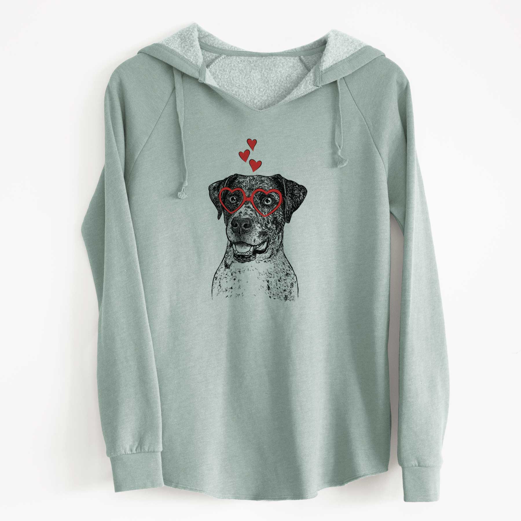 Valentine Argos the Catahoula - Cali Wave Hooded Sweatshirt