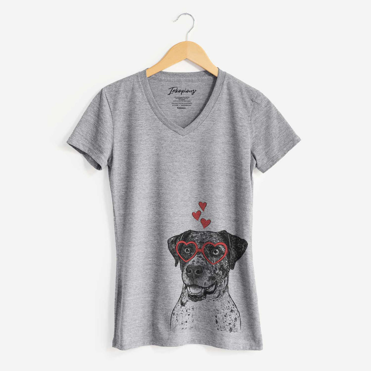 Valentine Argos the Catahoula - Women's V-neck Shirt
