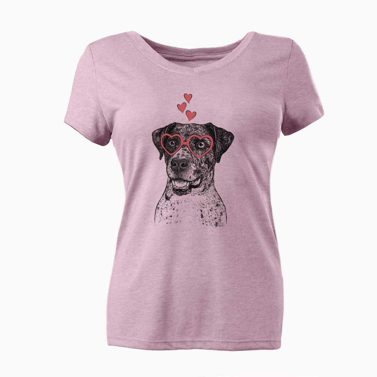 Valentine Argos the Catahoula - Women's V-neck Shirt