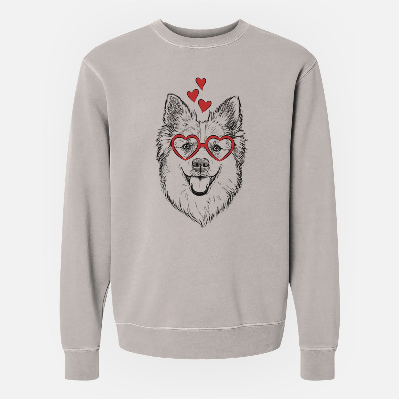 Valentine Ari the Icelandic Sheepdog - Unisex Pigment Dyed Crew Sweatshirt