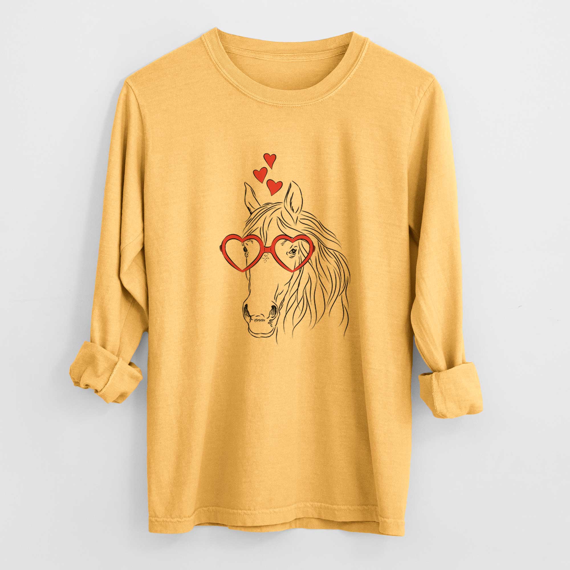 Valentine Aria the Horse - Heavyweight 100% Cotton Long Sleeve