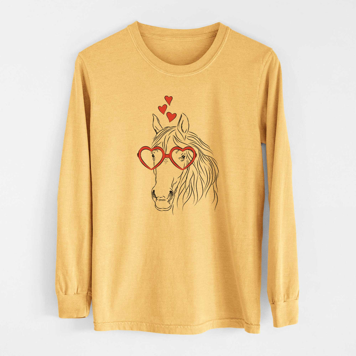 Valentine Aria the Horse - Heavyweight 100% Cotton Long Sleeve