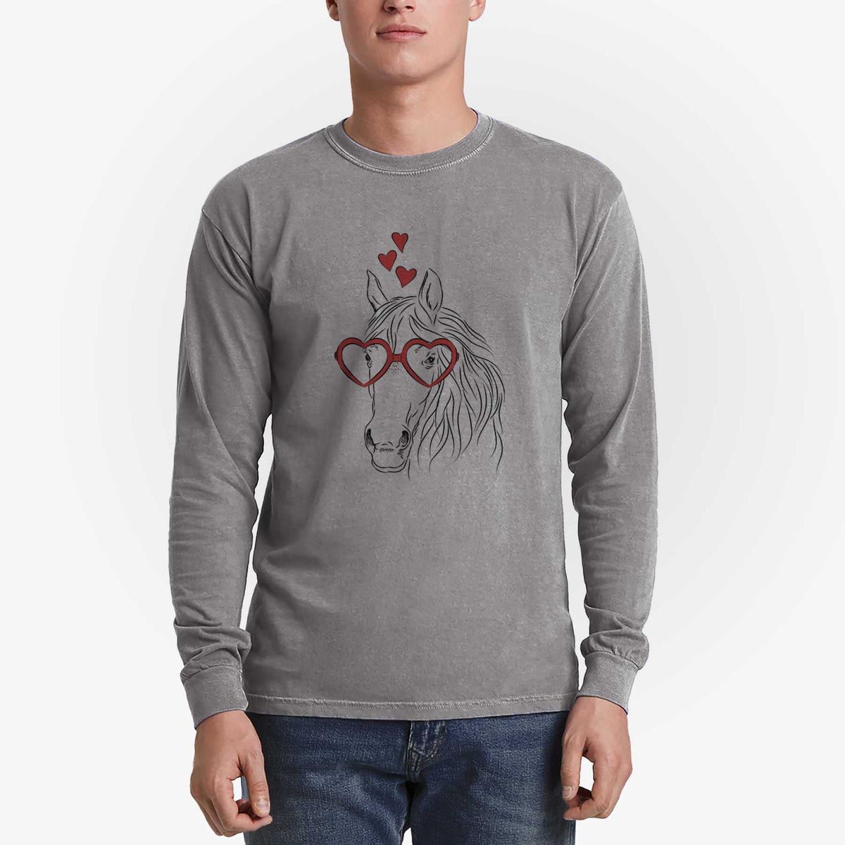 Valentine Aria the Horse - Heavyweight 100% Cotton Long Sleeve