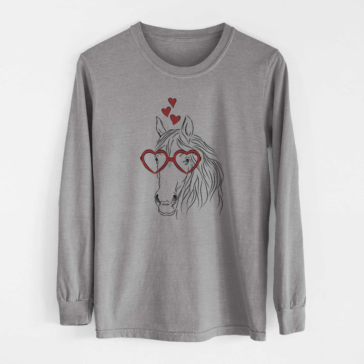 Valentine Aria the Horse - Heavyweight 100% Cotton Long Sleeve