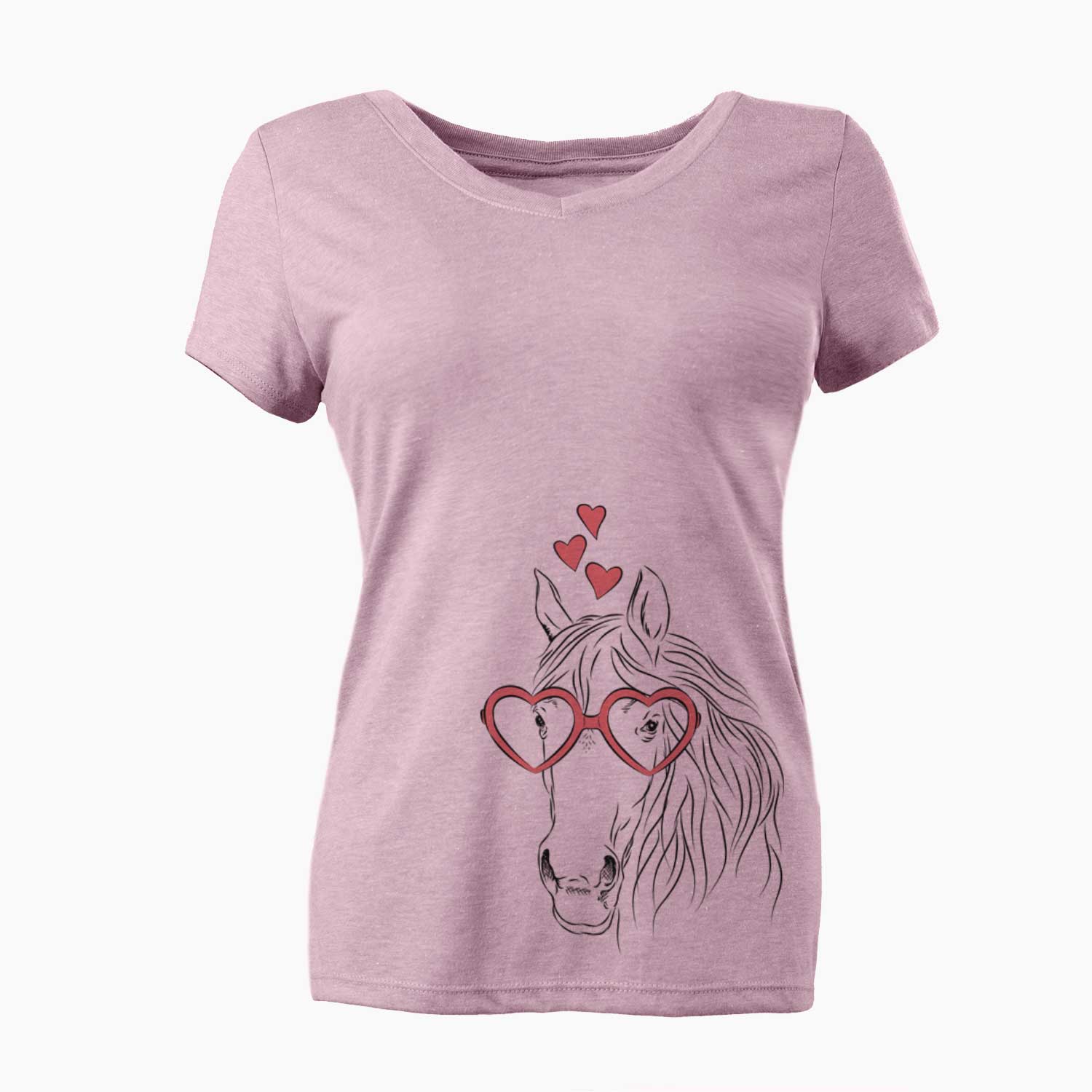 Valentine Aria the Horse - Women's V-neck Shirt