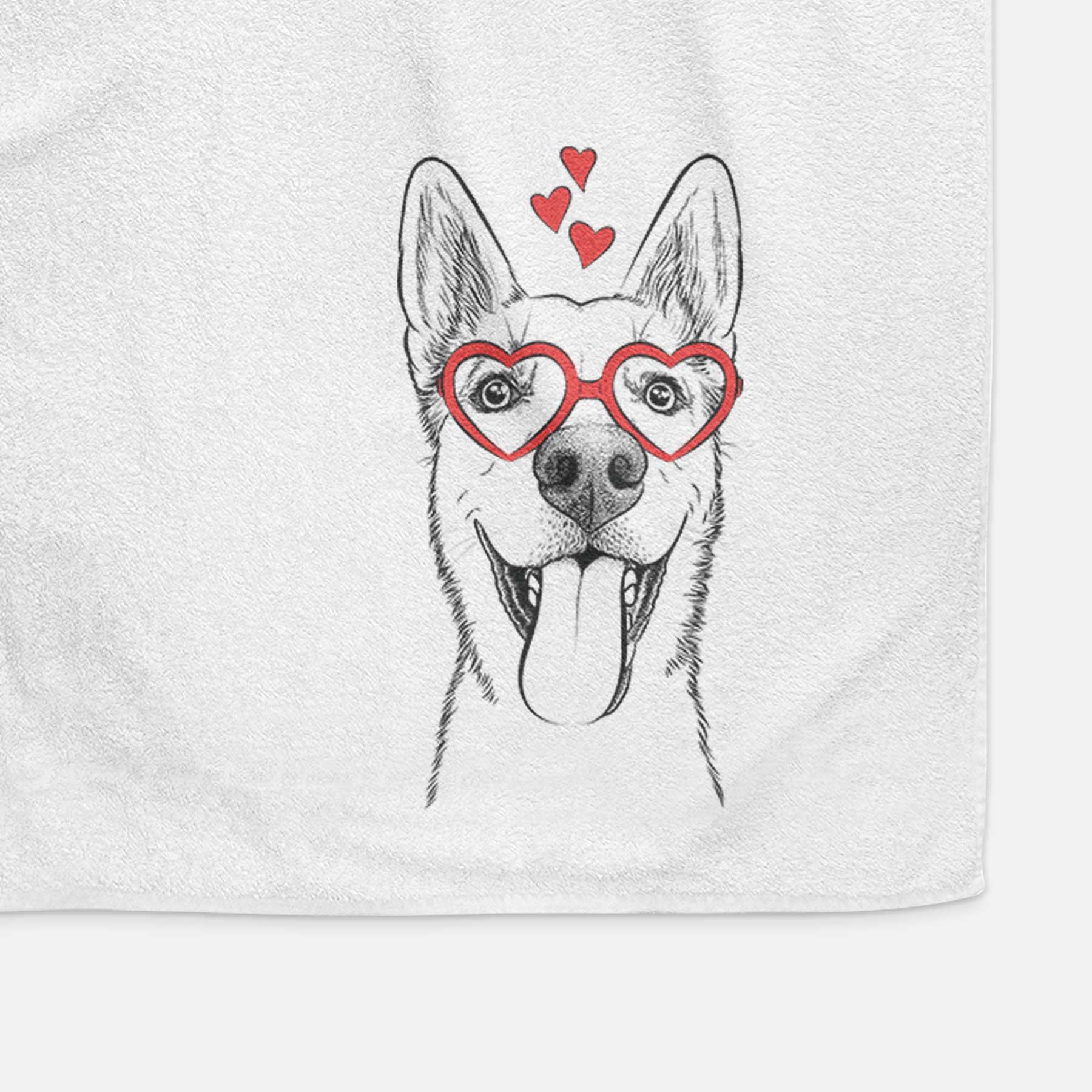 Arlo the Husky Shepherd Mix Decorative Hand Towel