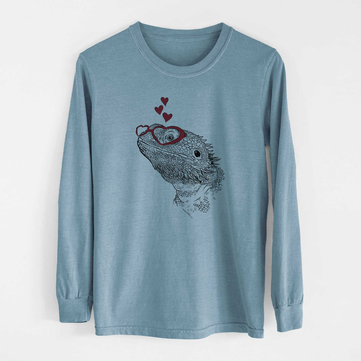 Valentine Ash the Bearded Dragon - Heavyweight 100% Cotton Long Sleeve