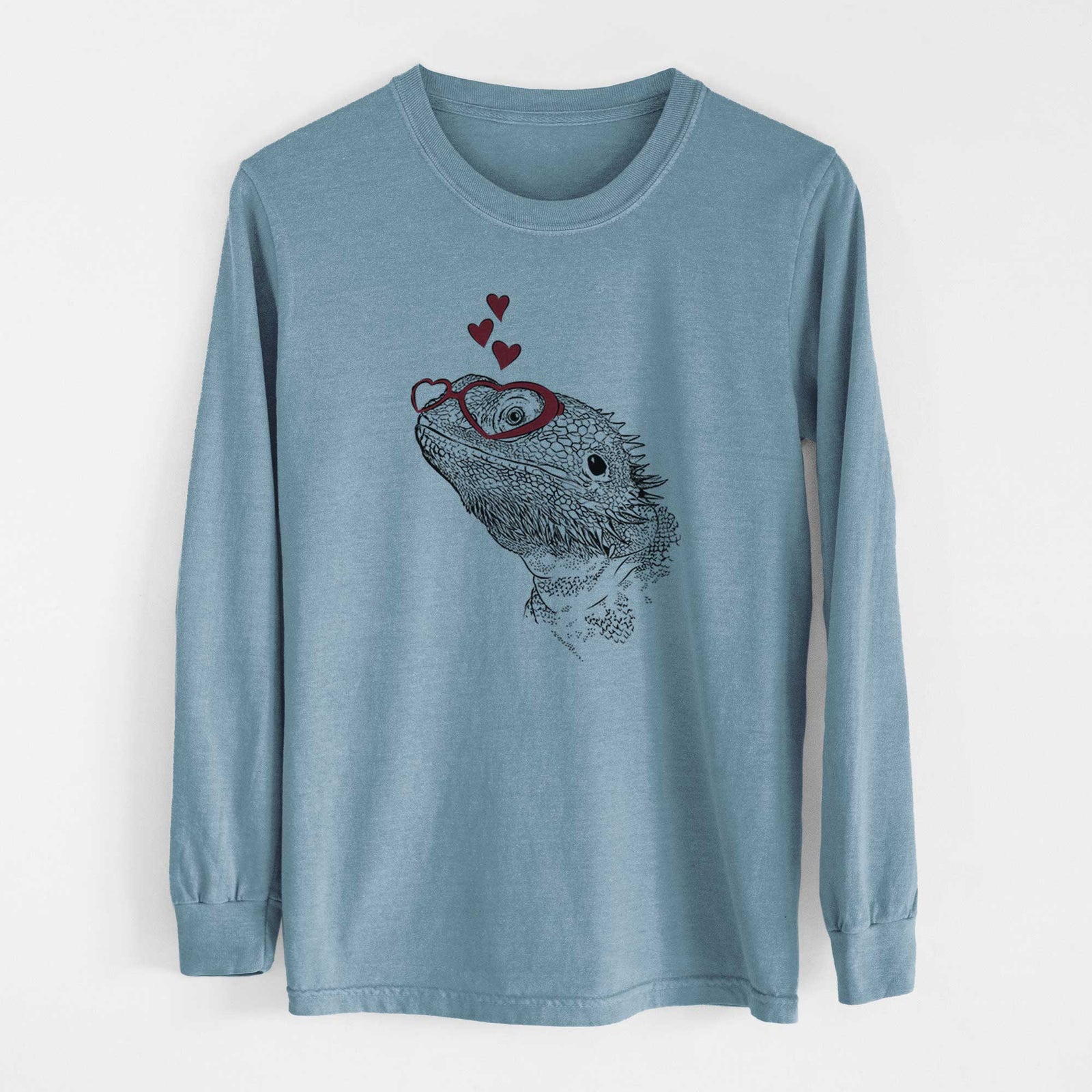 Valentine Ash the Bearded Dragon - Heavyweight 100% Cotton Long Sleeve