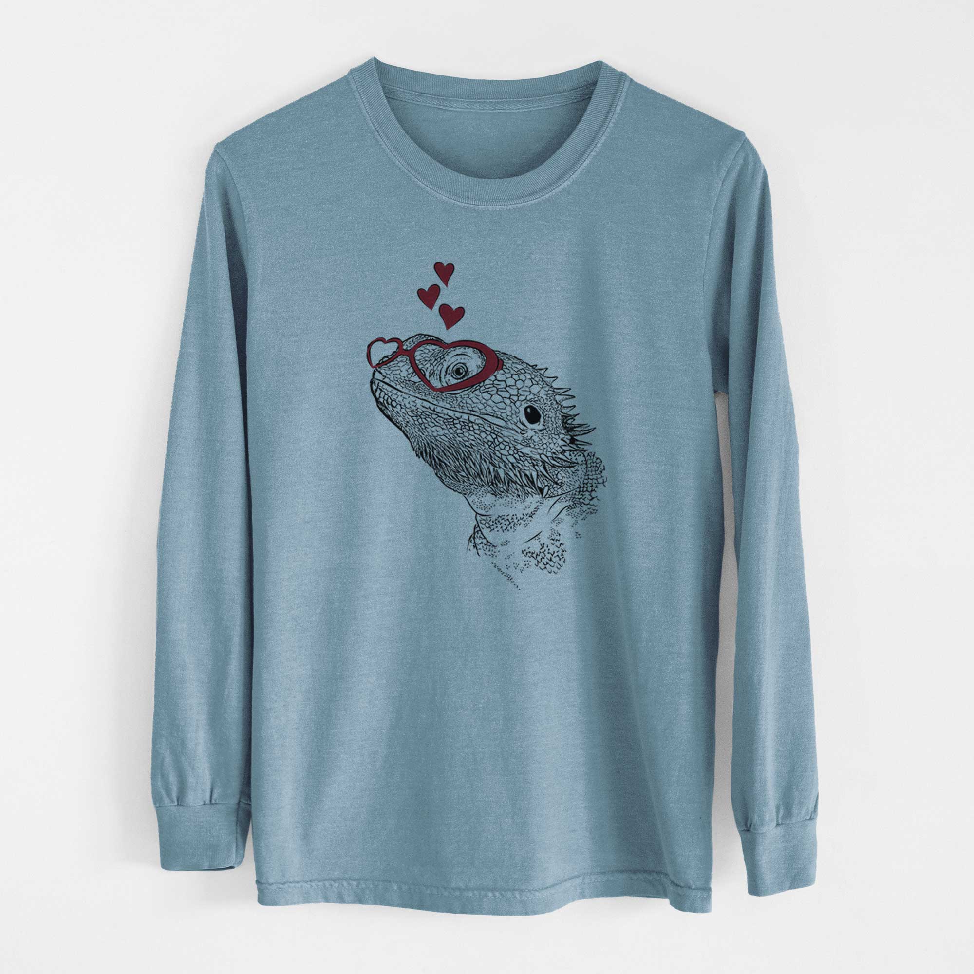 Valentine Ash the Bearded Dragon - Heavyweight 100% Cotton Long Sleeve
