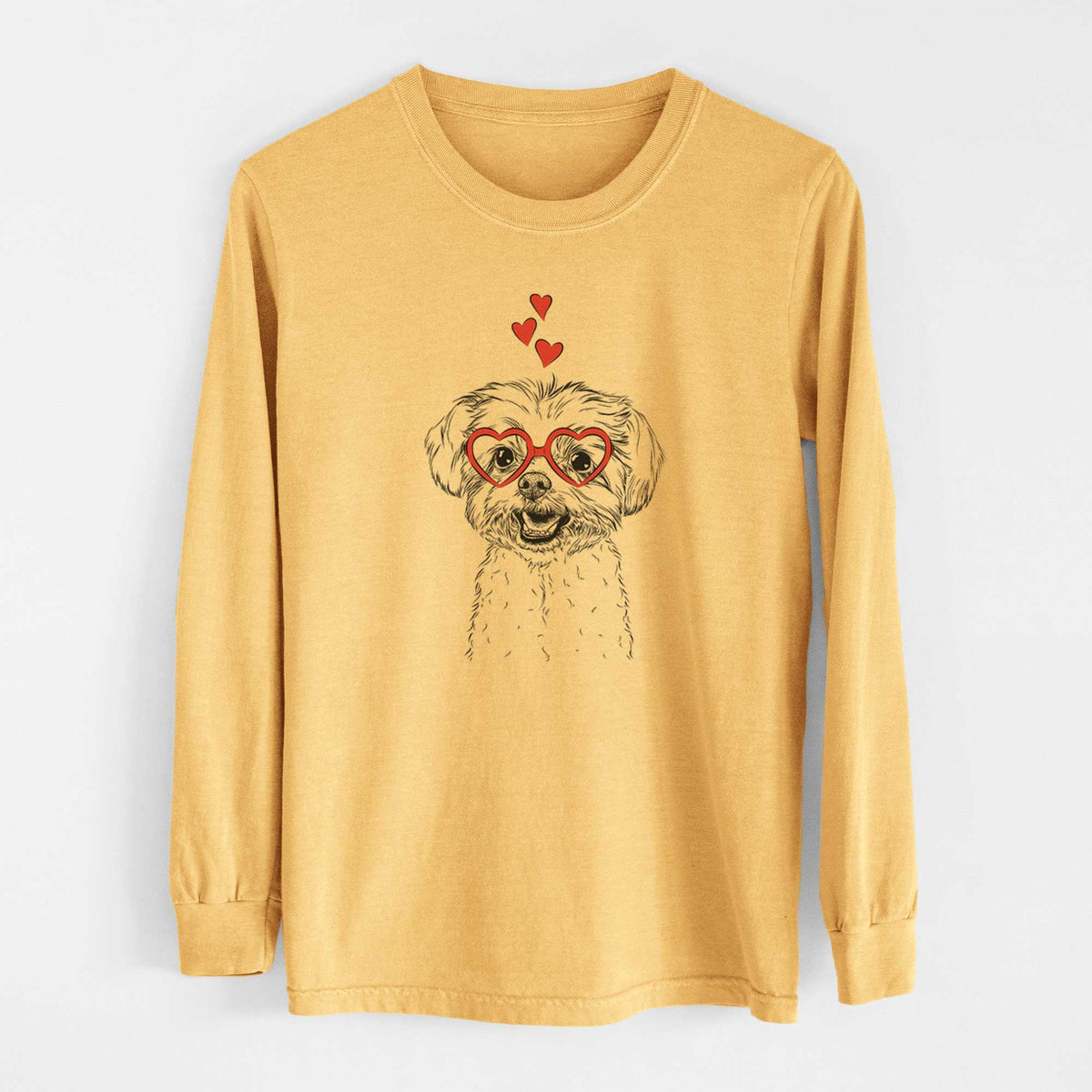 Valentine Aspen the Morkie - Heavyweight 100% Cotton Long Sleeve