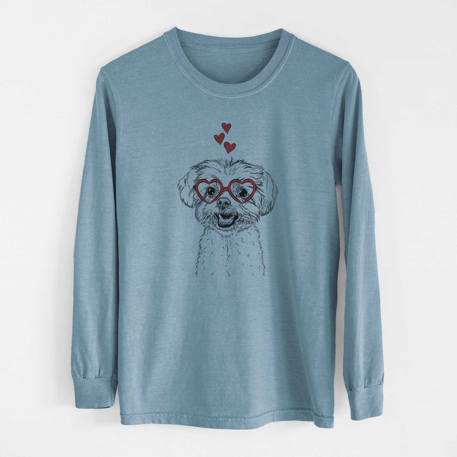 Valentine Aspen the Morkie - Heavyweight 100% Cotton Long Sleeve