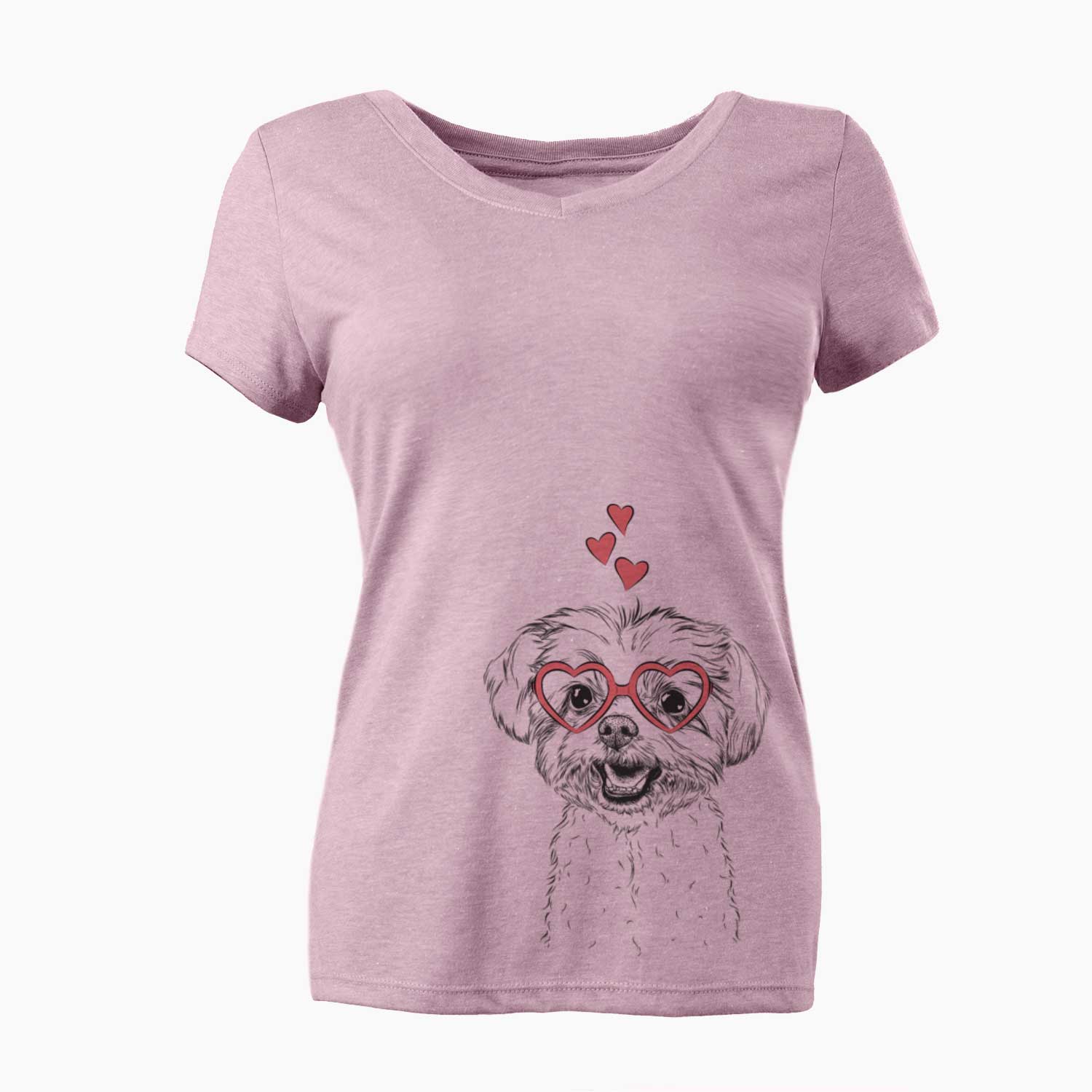 Valentine Aspen the Morkie - Women's V-neck Shirt