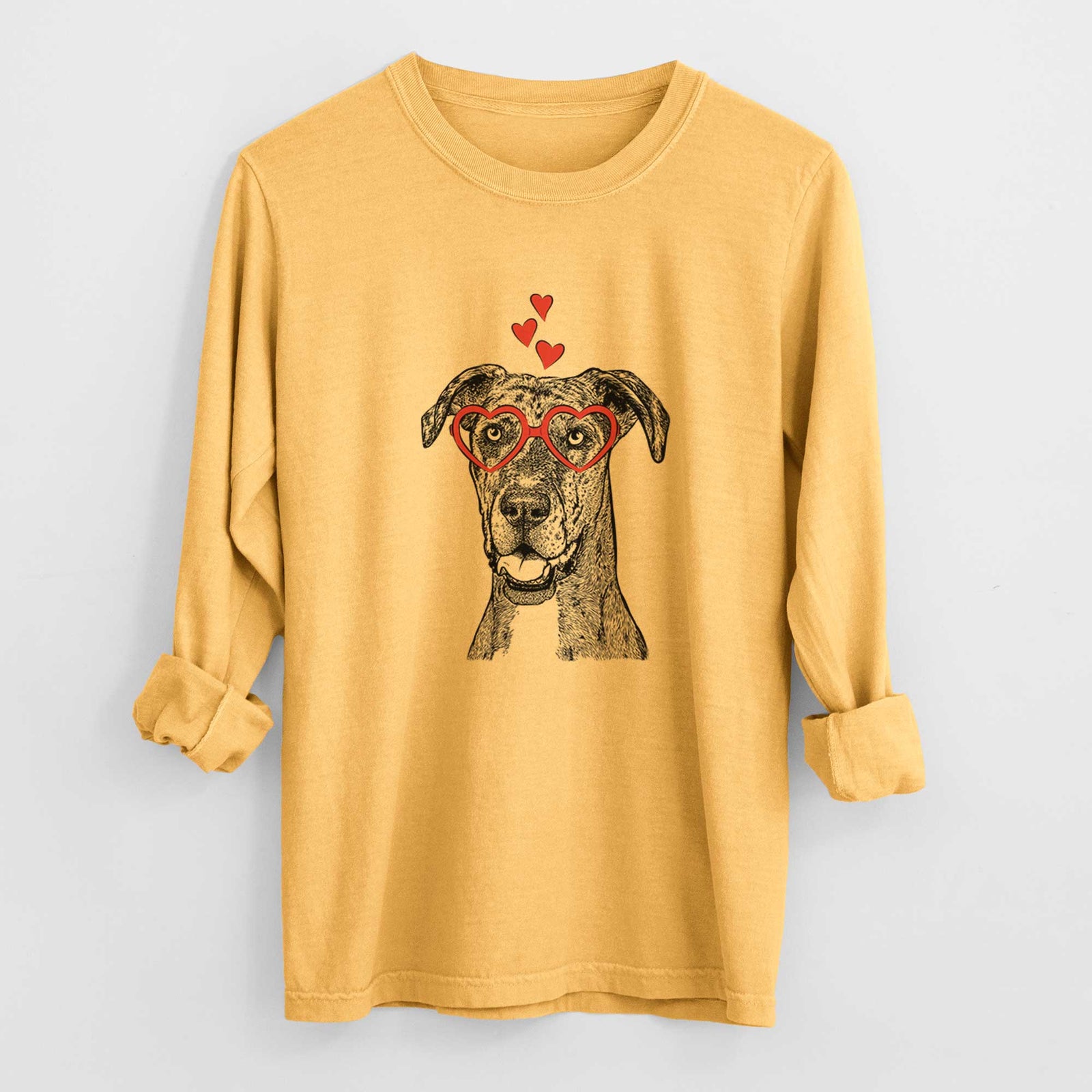 Valentine Athena the Merle Great Dane - Heavyweight 100% Cotton Long Sleeve