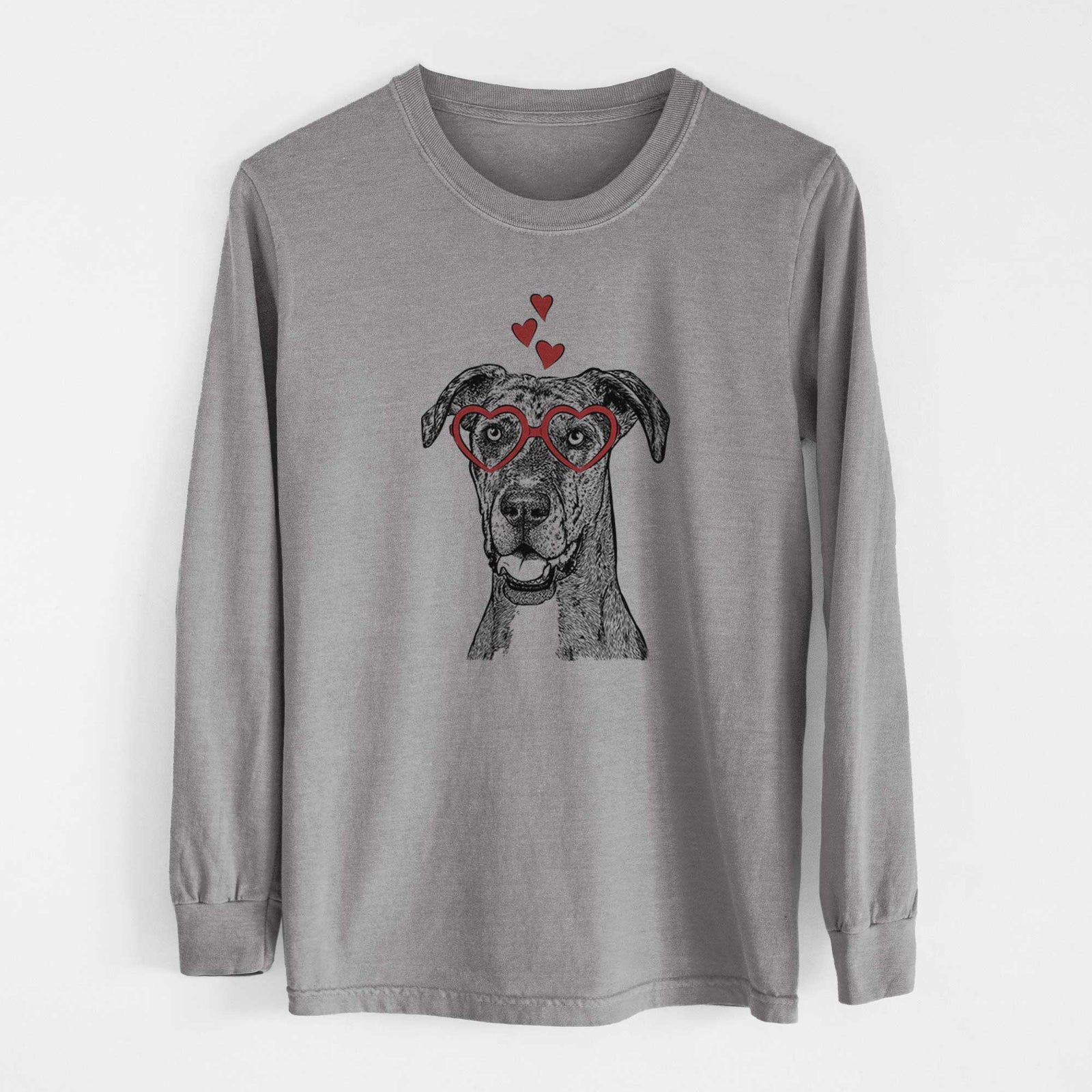 Valentine Athena the Merle Great Dane - Heavyweight 100% Cotton Long Sleeve