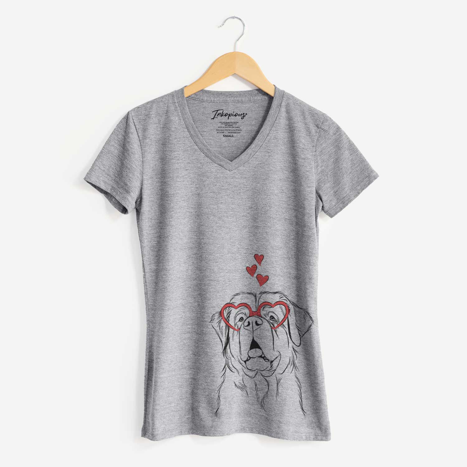 Valentine Atlas the Saint Bernard - Women's V-neck Shirt