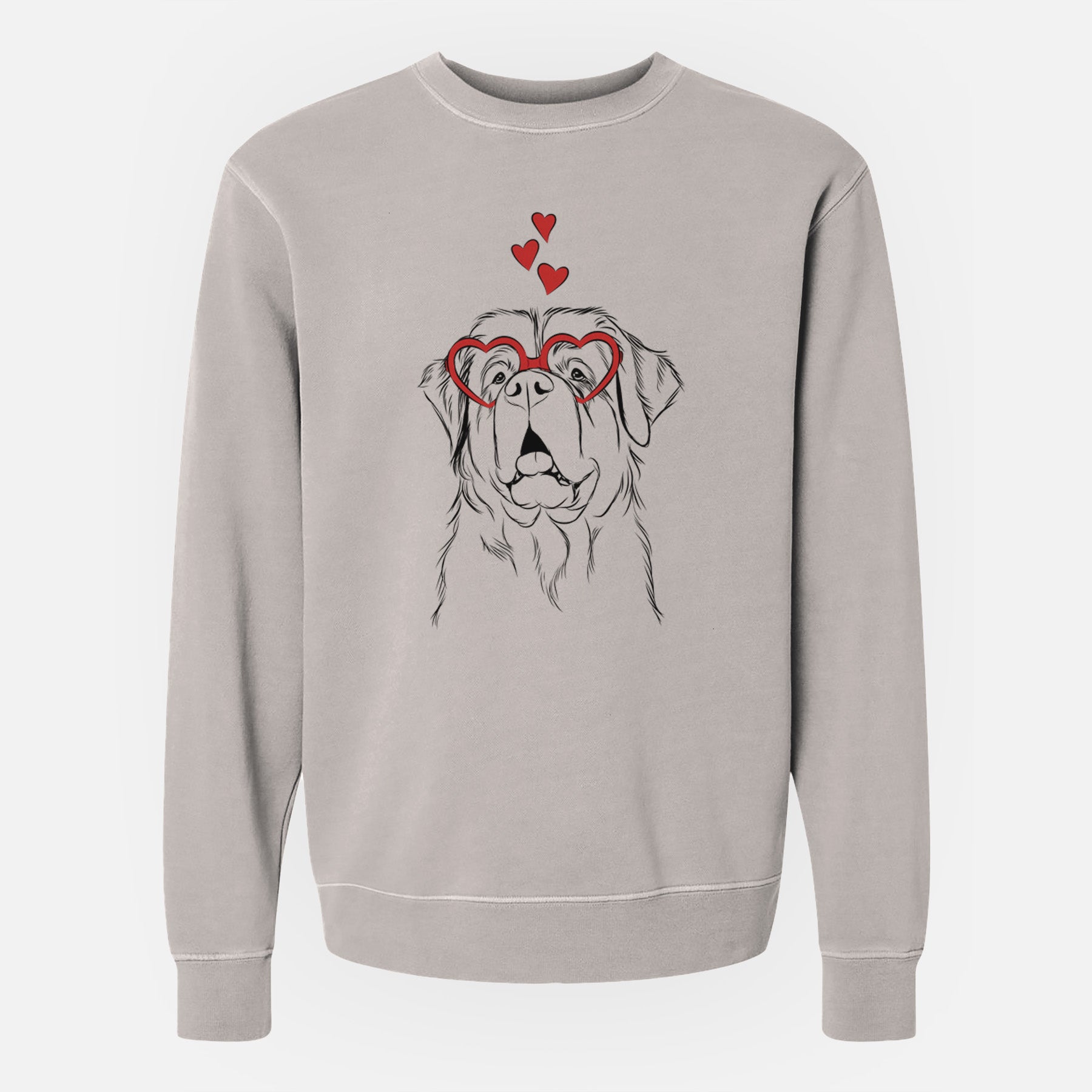 Valentine Atlas the Saint Bernard - Unisex Pigment Dyed Crew Sweatshirt