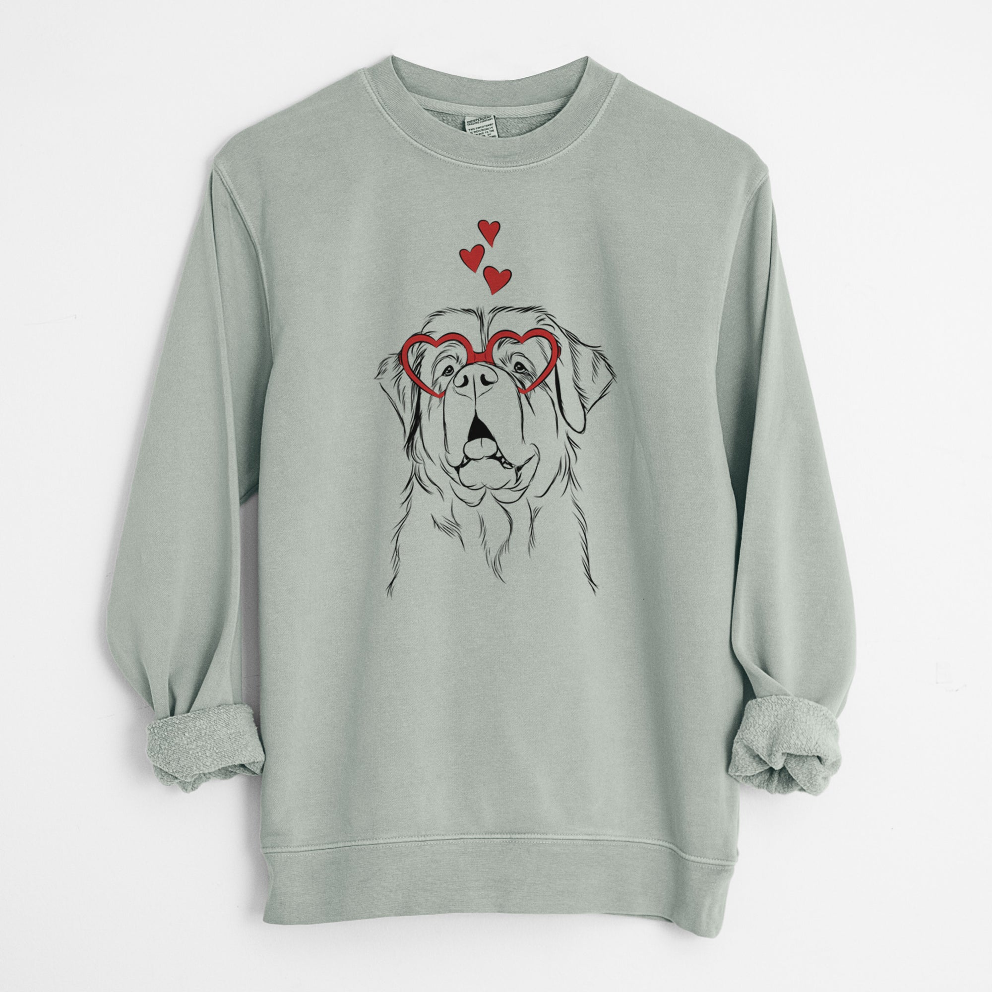 Valentine Atlas the Saint Bernard - Unisex Pigment Dyed Crew Sweatshirt