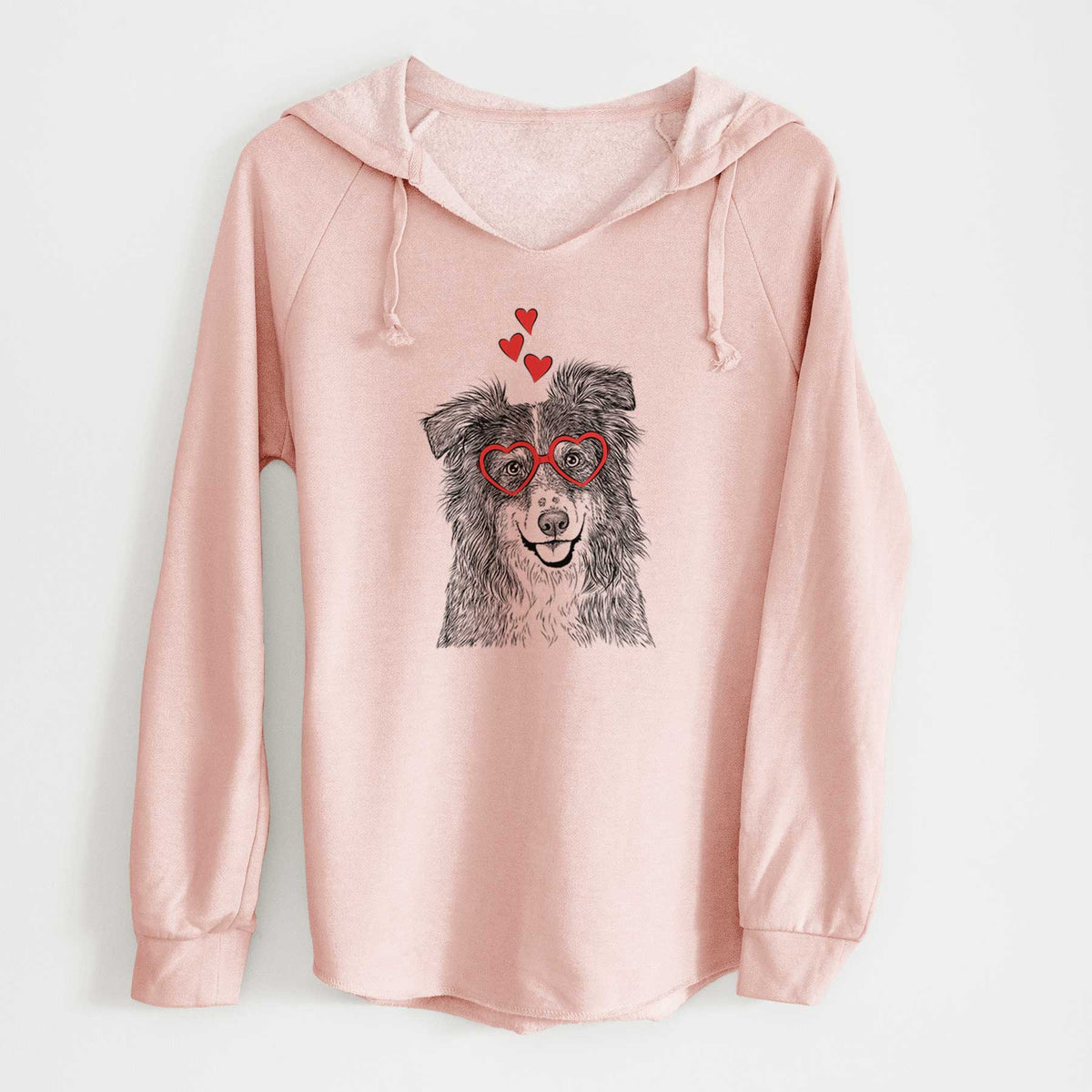 Valentine Aushe the Australian Shepherd - Cali Wave Hooded Sweatshirt