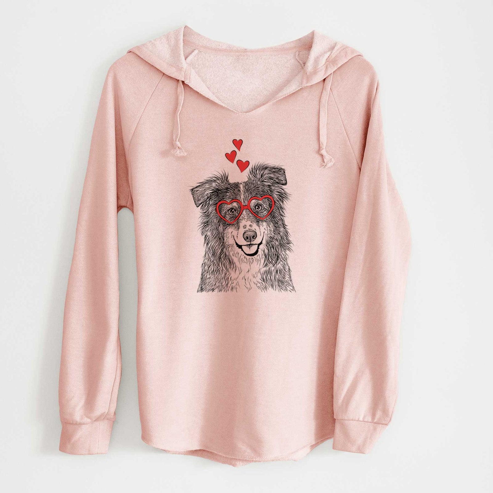 Valentine Aushe the Australian Shepherd - Cali Wave Hooded Sweatshirt
