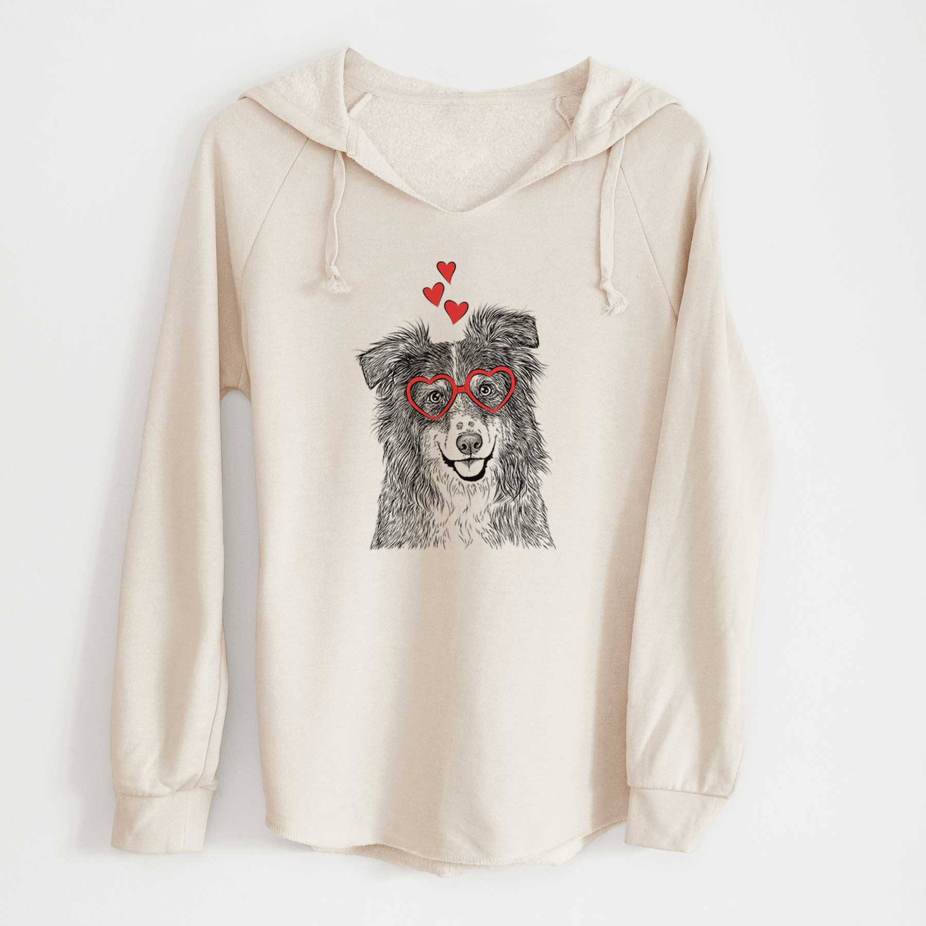 Valentine Aushe the Australian Shepherd - Cali Wave Hooded Sweatshirt