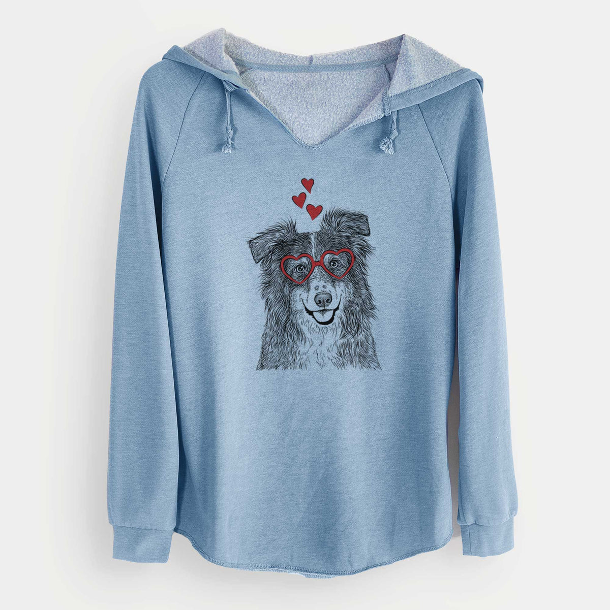 Valentine Aushe the Australian Shepherd - Cali Wave Hooded Sweatshirt