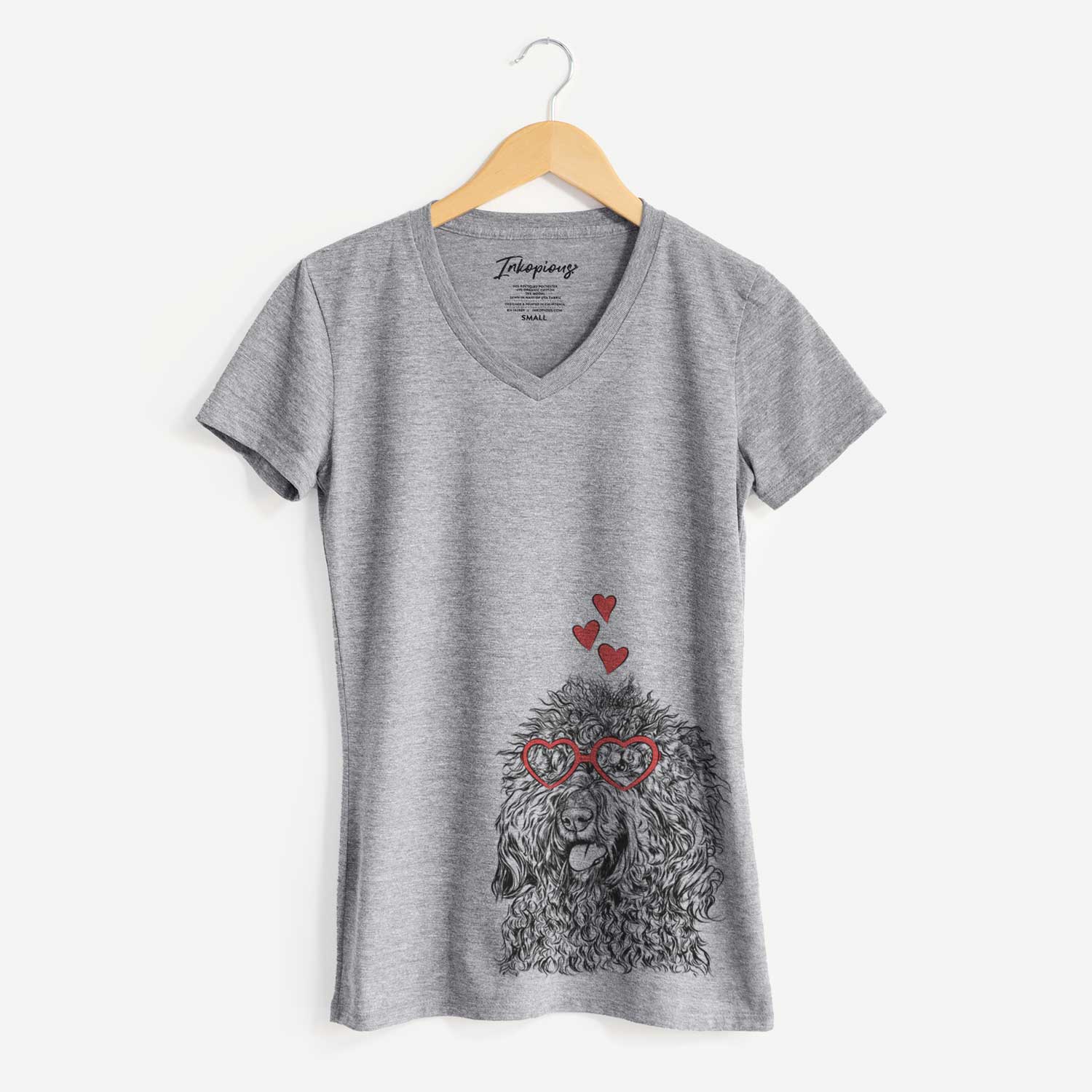 Valentine Babs the Barbet - Women's V-neck Shirt