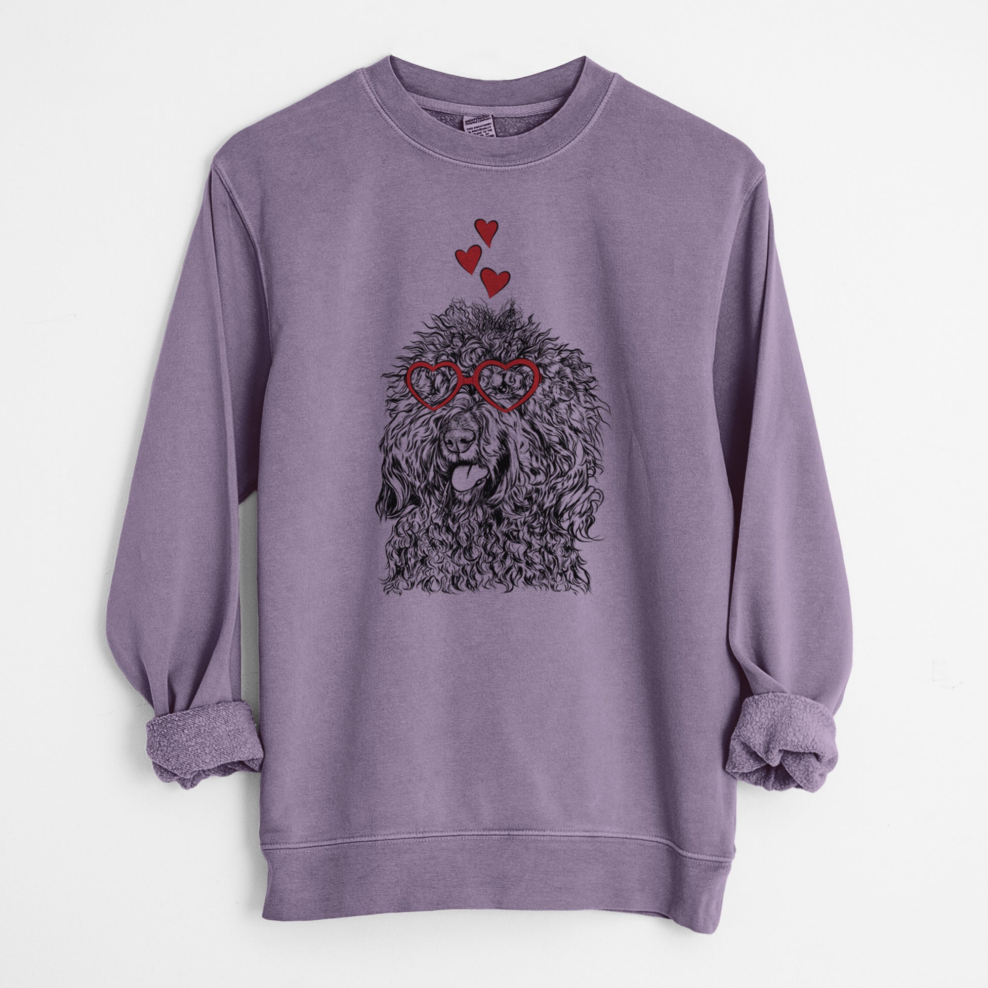 Valentine Babs the Barbet - Unisex Pigment Dyed Crew Sweatshirt