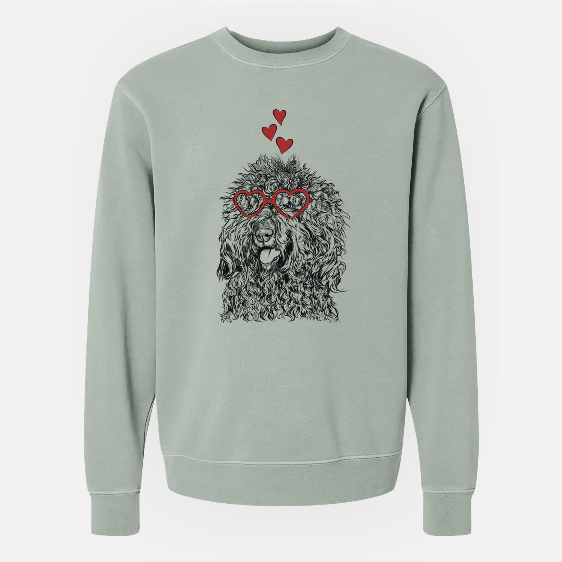 Valentine Babs the Barbet - Unisex Pigment Dyed Crew Sweatshirt