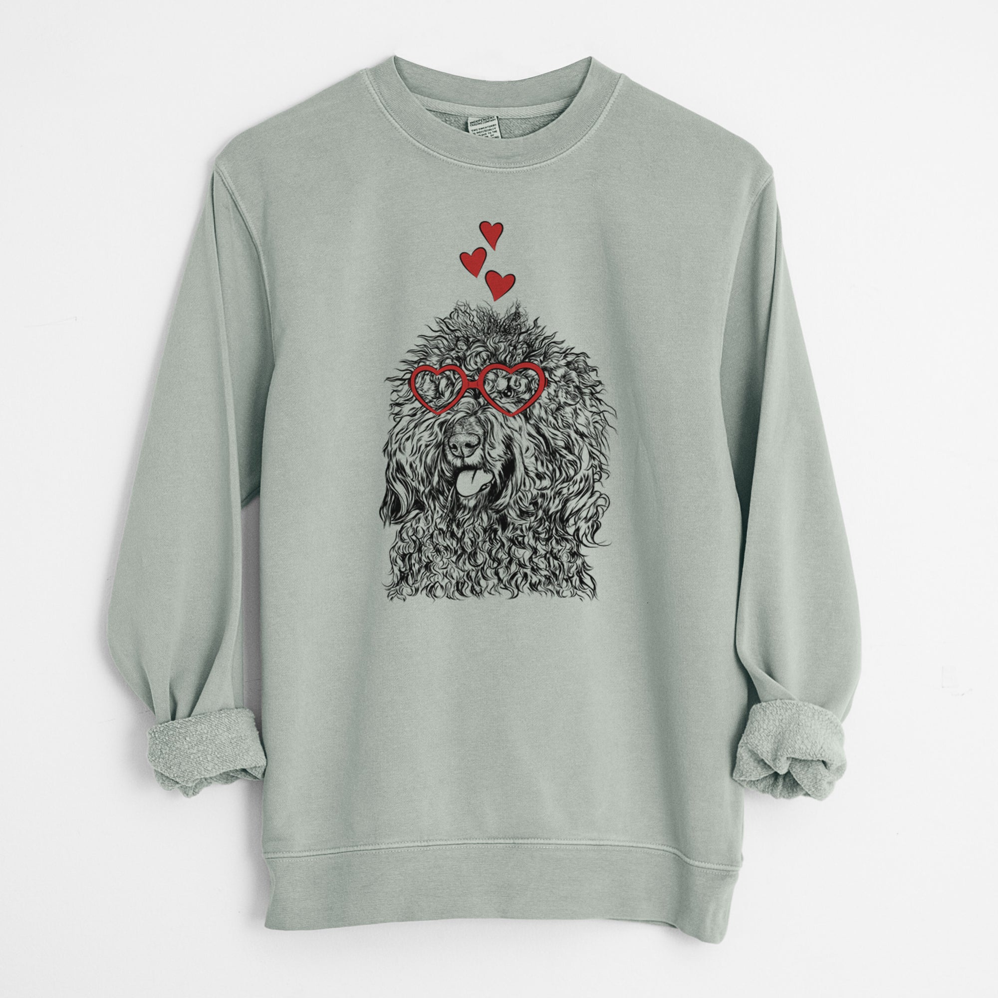 Valentine Babs the Barbet - Unisex Pigment Dyed Crew Sweatshirt