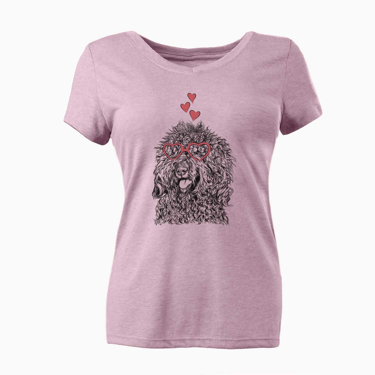 Valentine Babs the Barbet - Women's V-neck Shirt