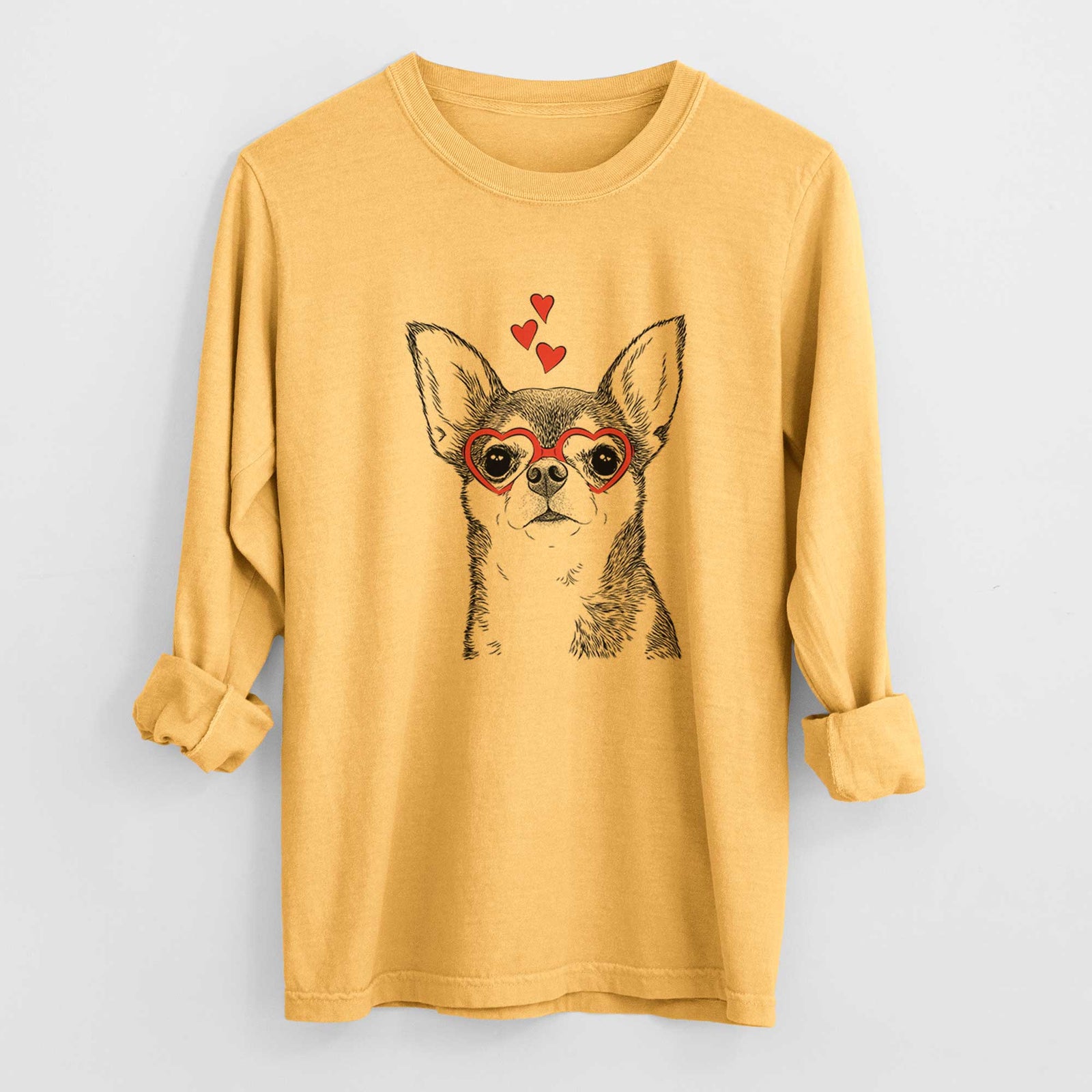 Valentine Baby the Chihuahua - Heavyweight 100% Cotton Long Sleeve