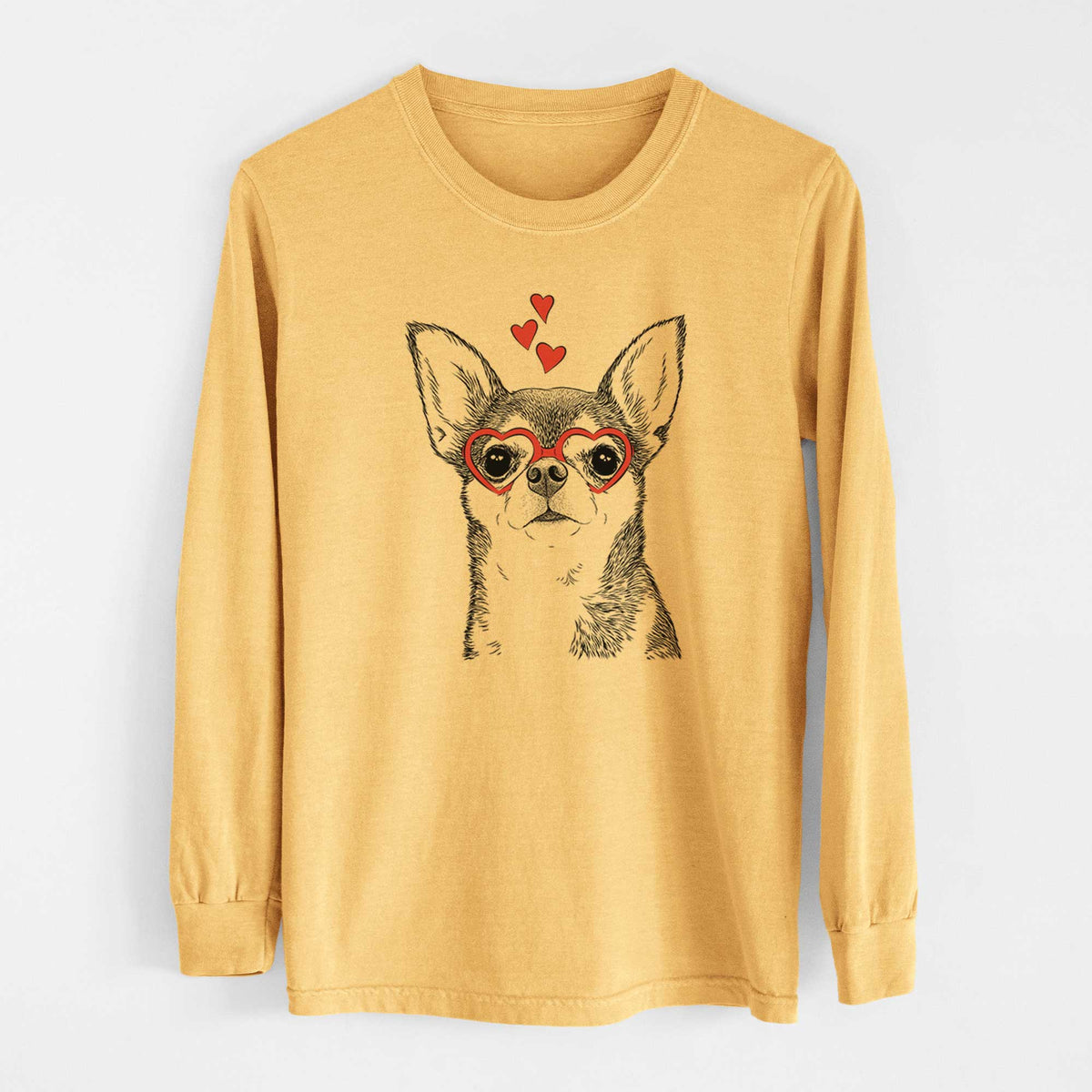 Valentine Baby the Chihuahua - Heavyweight 100% Cotton Long Sleeve