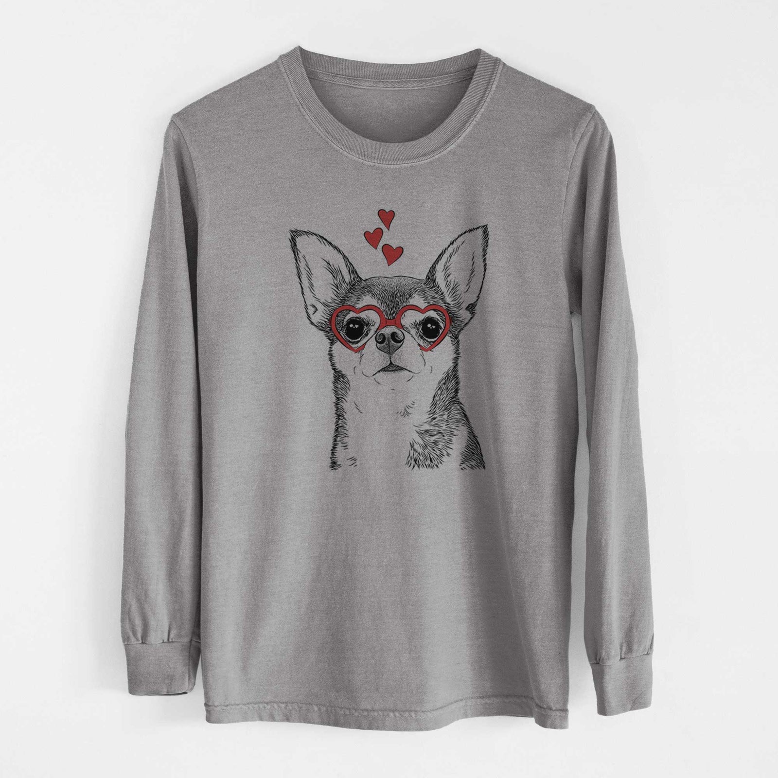 Valentine Baby the Chihuahua - Heavyweight 100% Cotton Long Sleeve